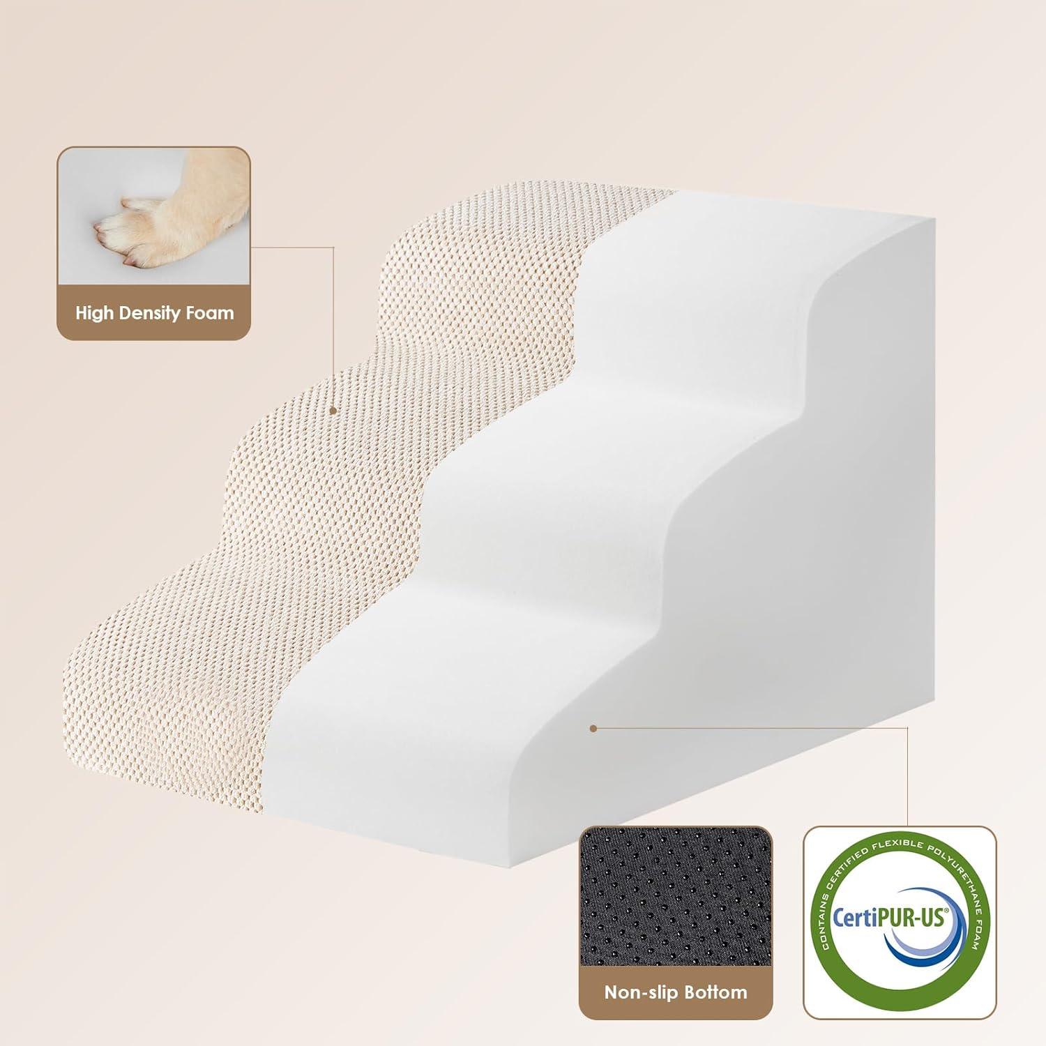 Escalera Curvada para Perros EHEYCIGA 3 Pasos Antideslizante 40 cm