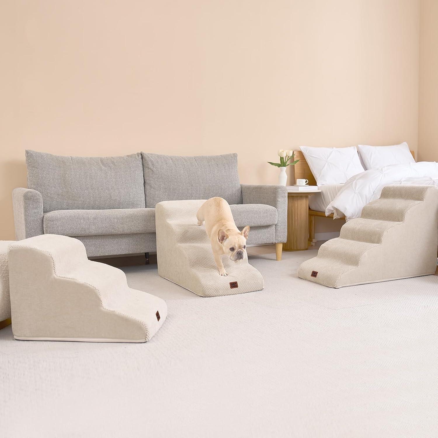 Escalera Curvada para Perros EHEYCIGA 3 Pasos Antideslizante 40 cm