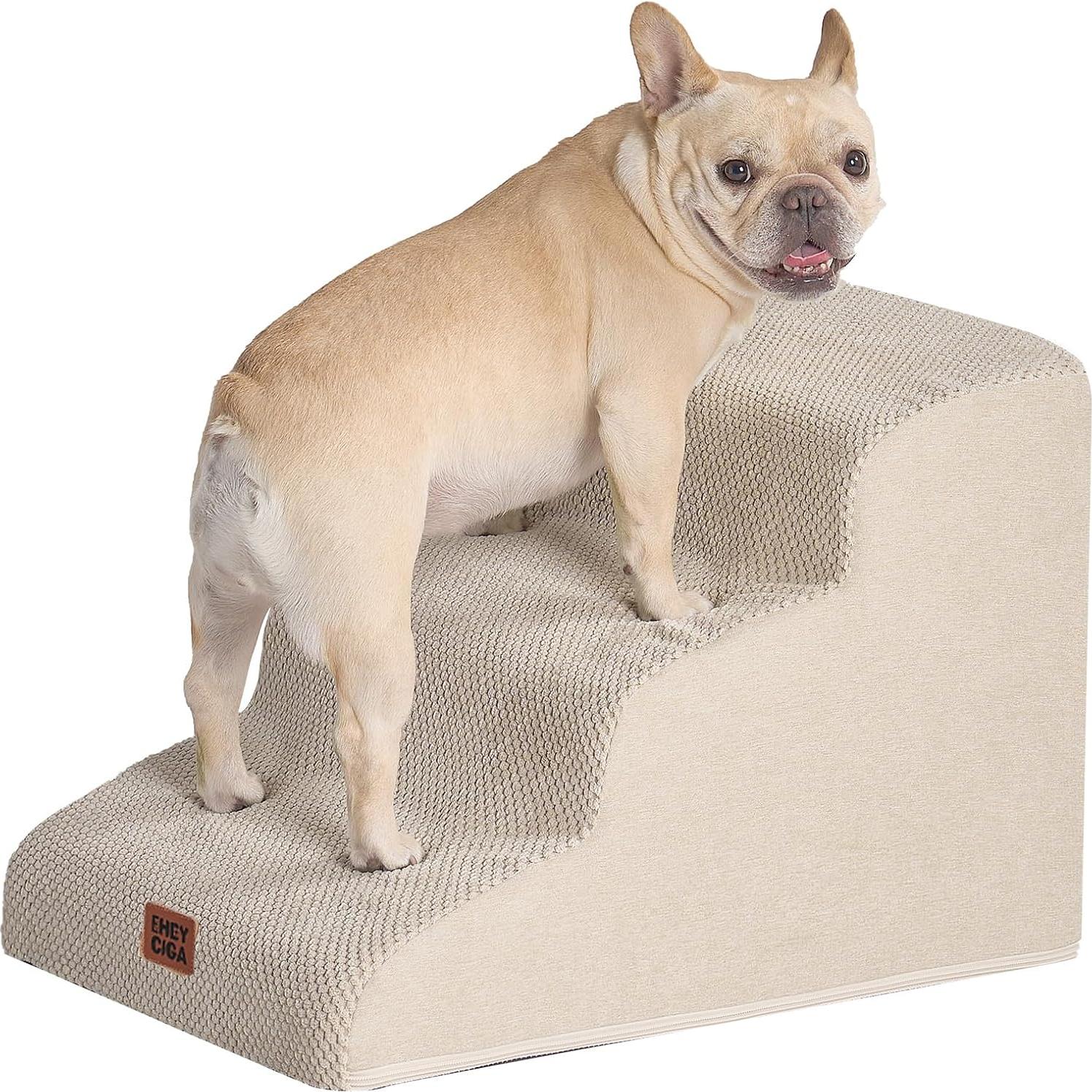 Escalera Curvada para Perros EHEYCIGA 3 Pasos Antideslizante 40 cm