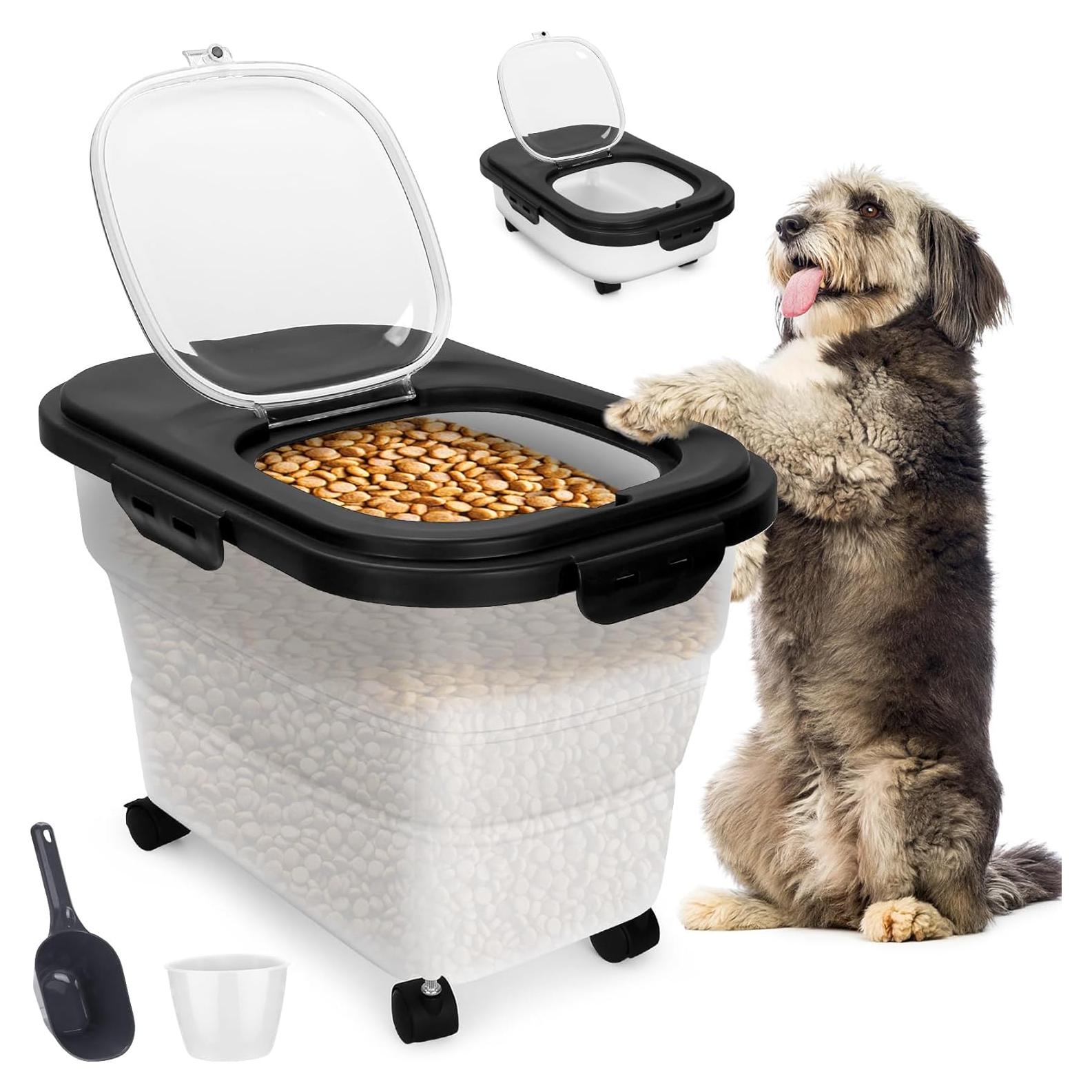 Contenedor de Comida para Perros YECERCAN 20L Plegable con Ruedas