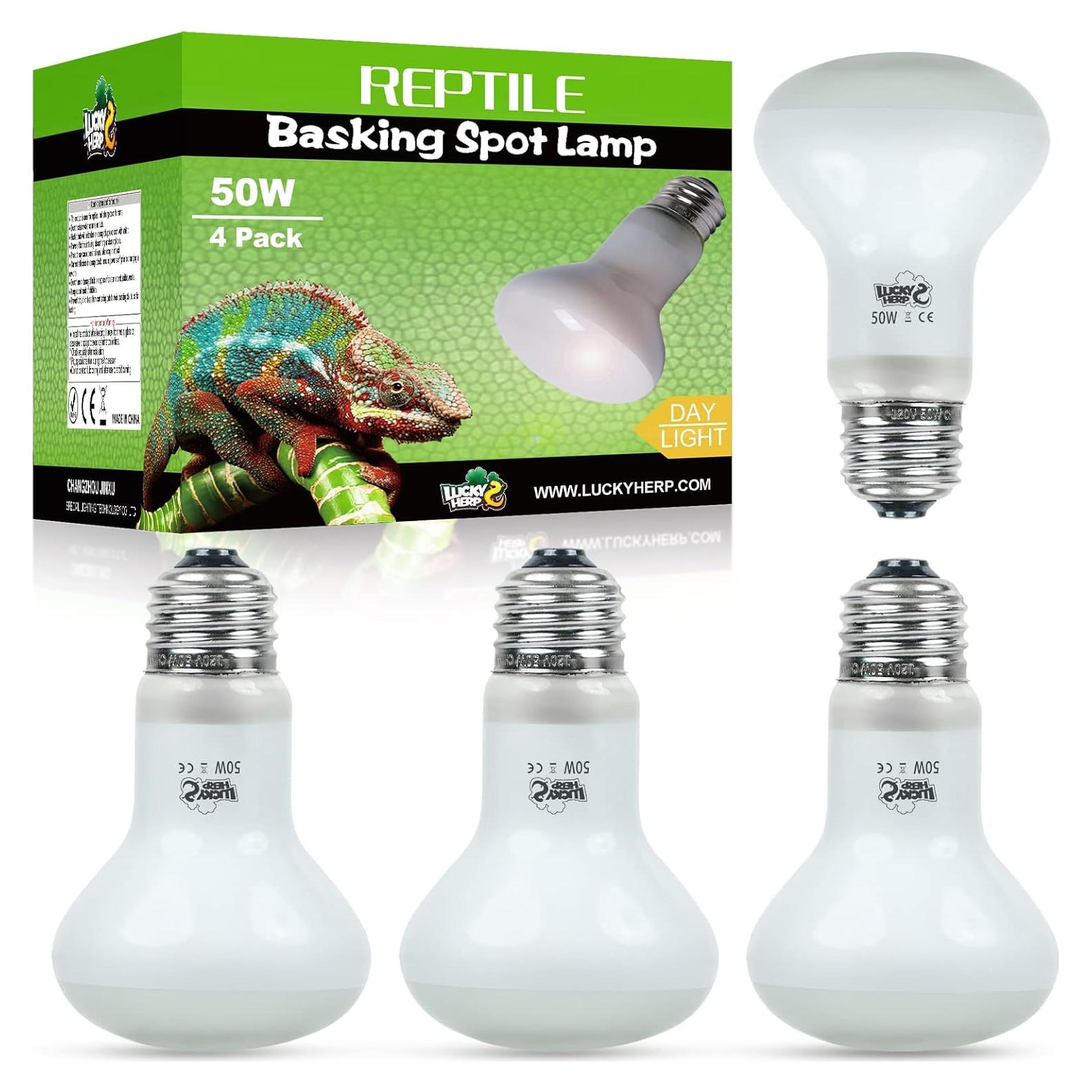Bombillas de Calor para Reptiles LUCKY HERP 50W - Paquete de 4