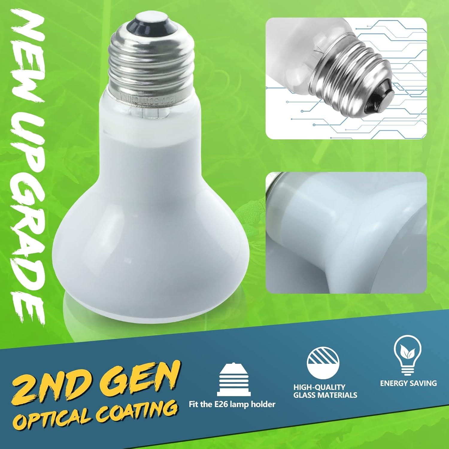 Bombillas de Calor para Reptiles LUCKY HERP 50W - Paquete de 4