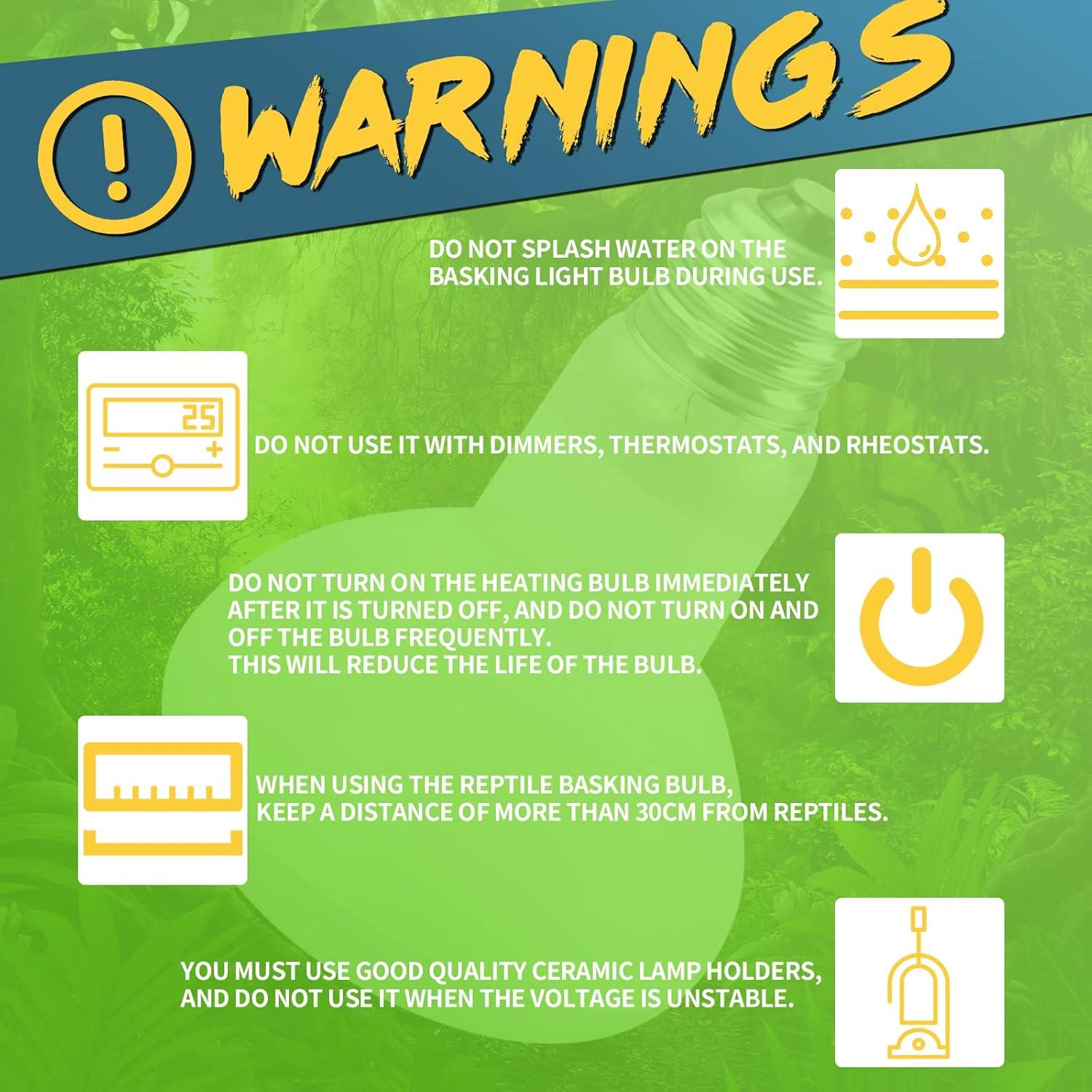 Bombillas de Calor para Reptiles LUCKY HERP 50W - Paquete de 4