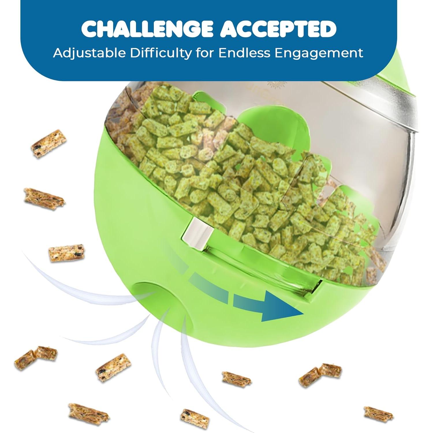 Pelota de Golosinas SunGrow Verde para Conejos y Mascotas Pequeñas