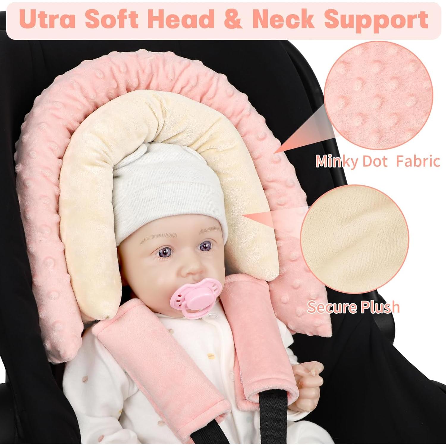 Inserto para Asiento de Auto Bebé HNHUAMING Beige 2-en-1 Suave