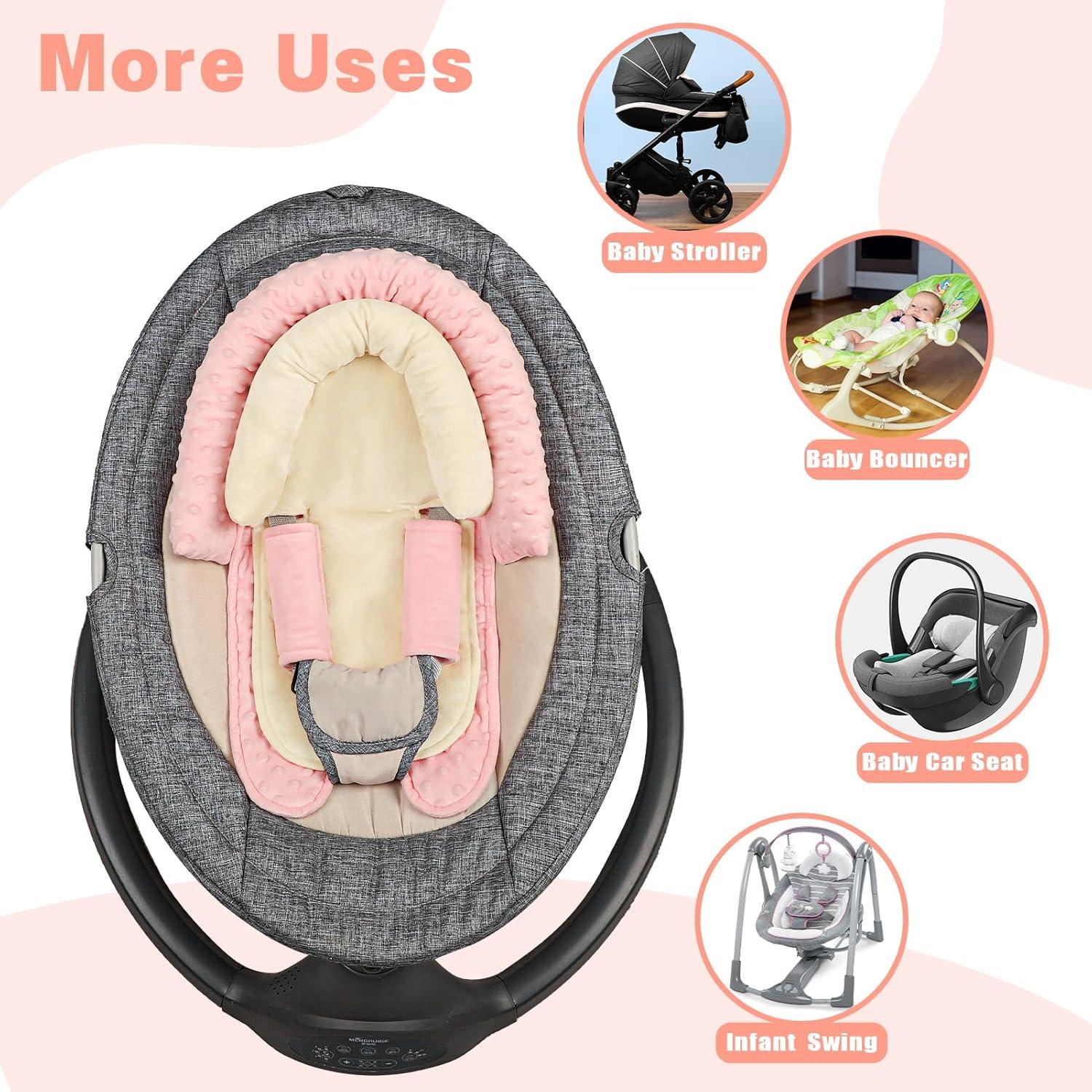 Inserto para Asiento de Auto Bebé HNHUAMING Beige 2-en-1 Suave