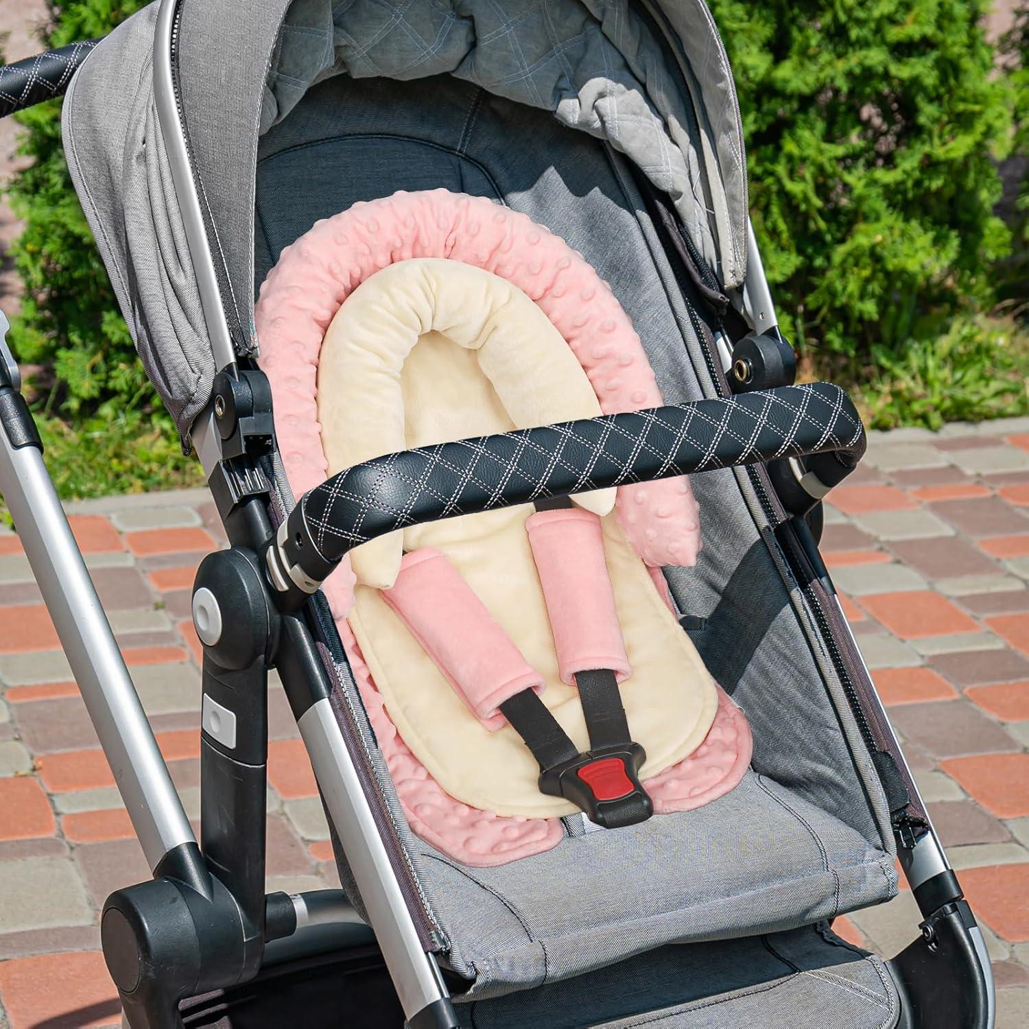 Inserto para Asiento de Auto Bebé HNHUAMING Beige 2-en-1 Suave