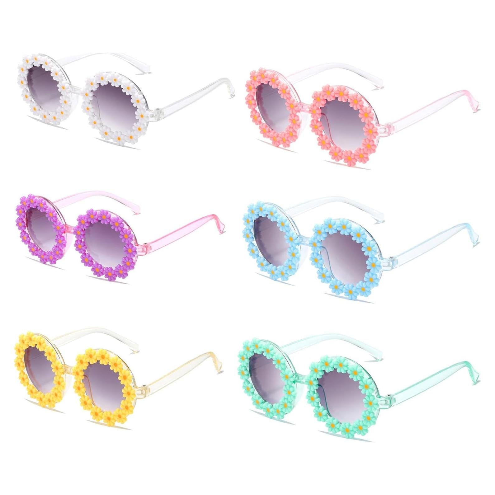 Gafas de sol redondas WZWLKJ para niñas UV400 - 6 colores