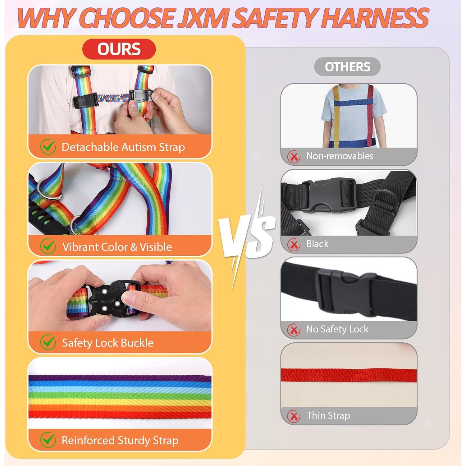 Arnés de Seguridad JXM para Niños 3 a 6 Años - Correa Ajustable