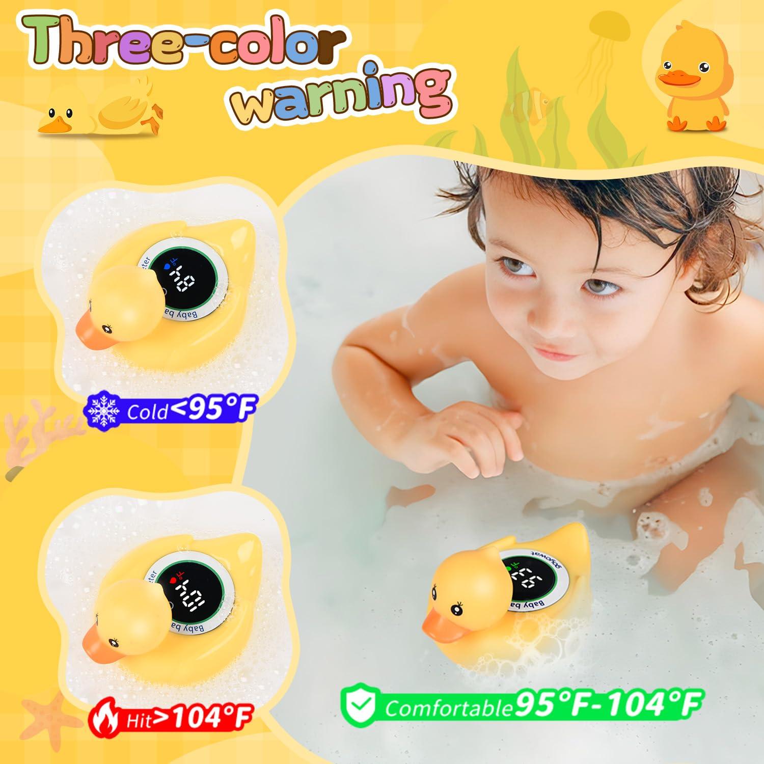 Termómetro de baño para bebés Goyowat pato flotante LED