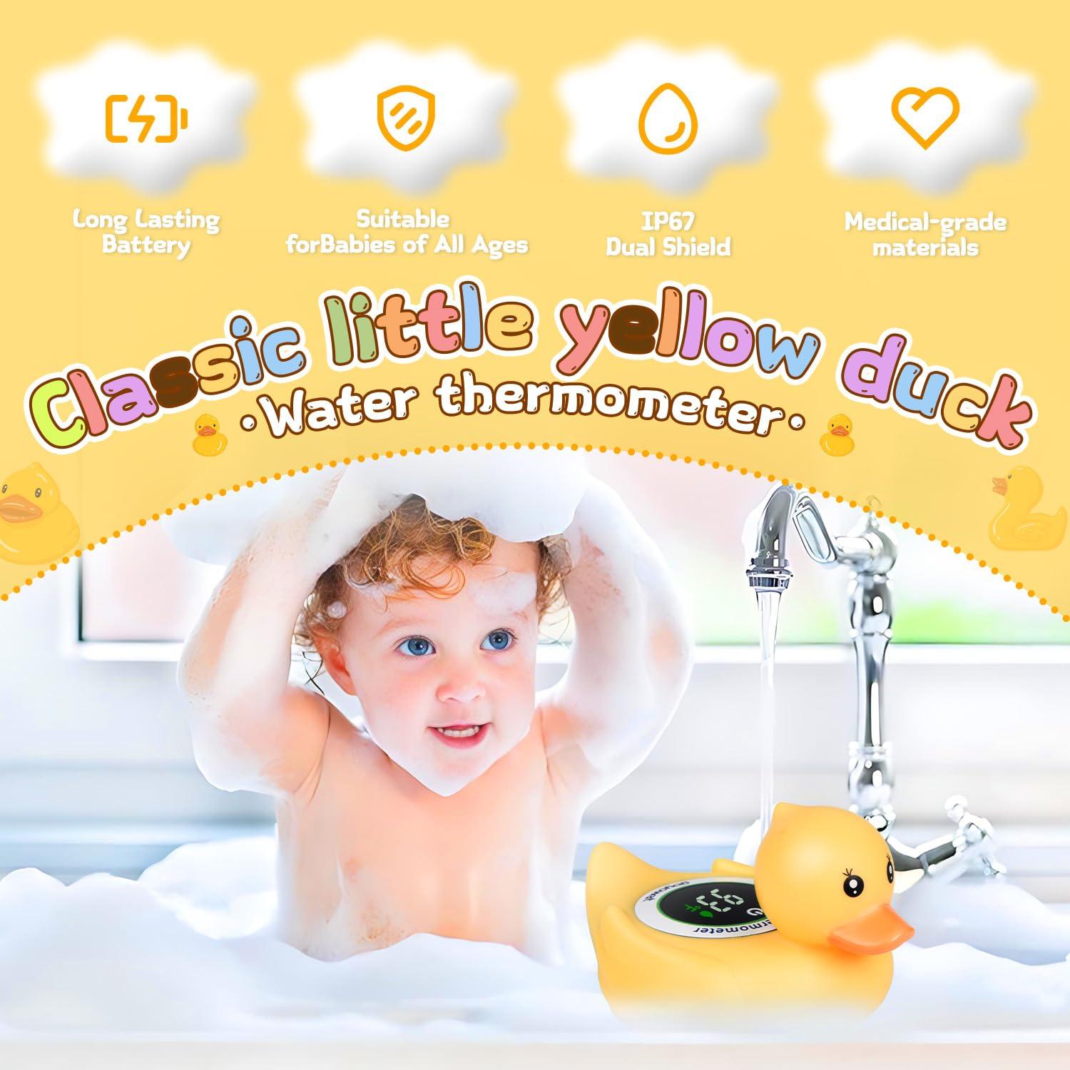 Termómetro de baño para bebés Goyowat pato flotante LED
