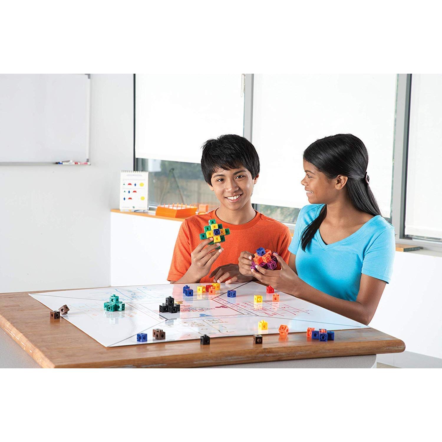 Cubos de Enlace Hand2mind - Juego de 100 Cubos de Matemáticas