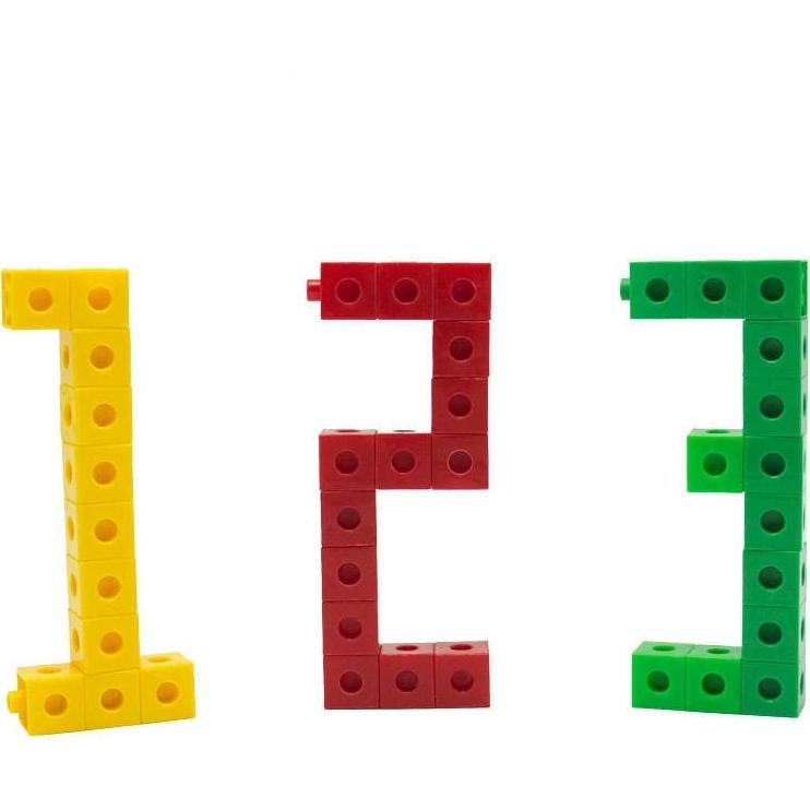 Cubos de Enlace Hand2mind - Juego de 100 Cubos de Matemáticas