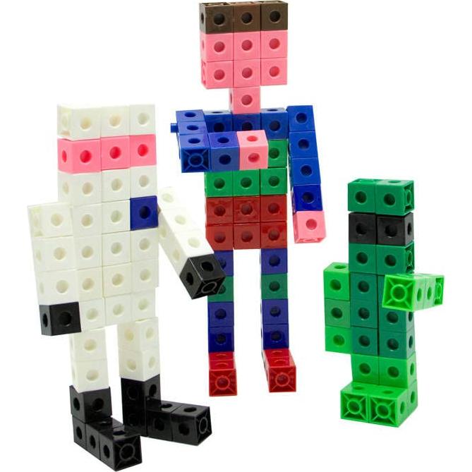 Cubos de Enlace Hand2mind - Juego de 100 Cubos de Matemáticas