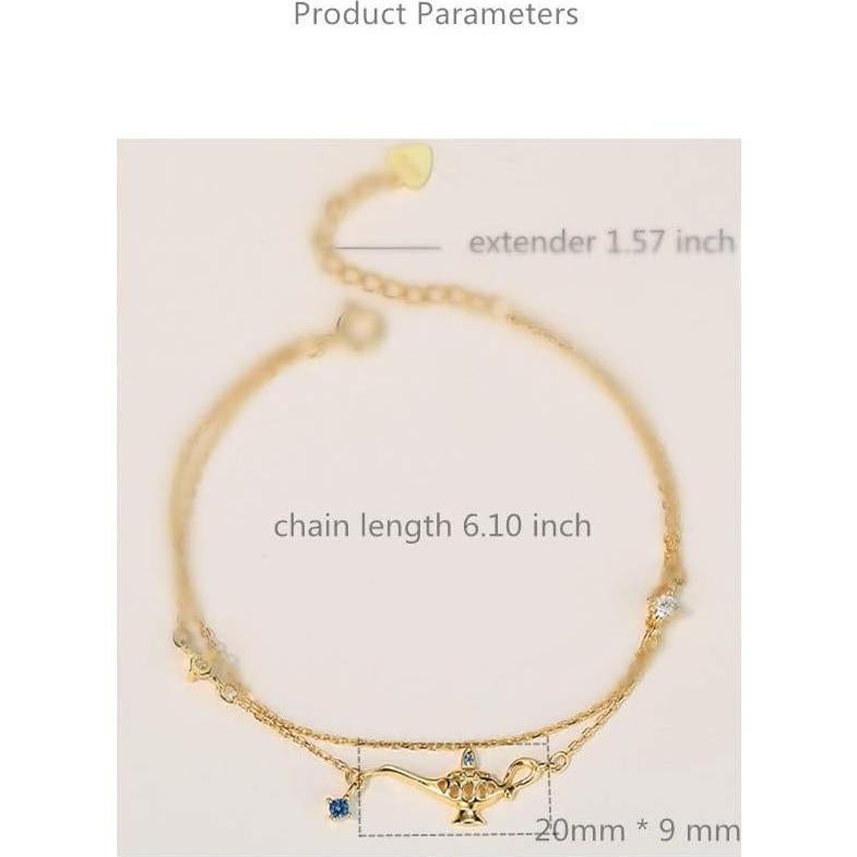 Pulsera de Plata Esterlina 925 N+A con Cristales para Niñas