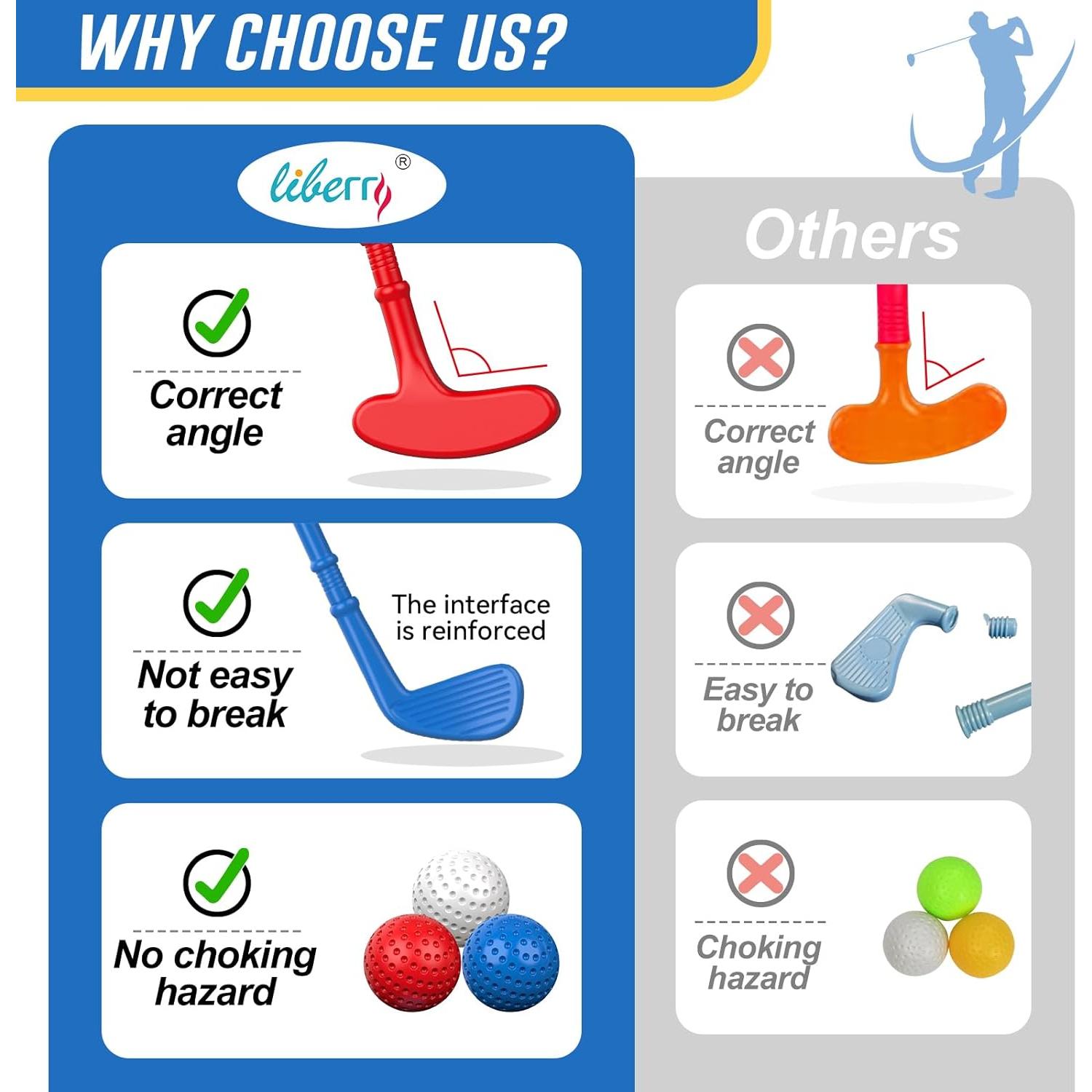 Conjunto de Golf para Niños Liberry con Alfombra de Putting