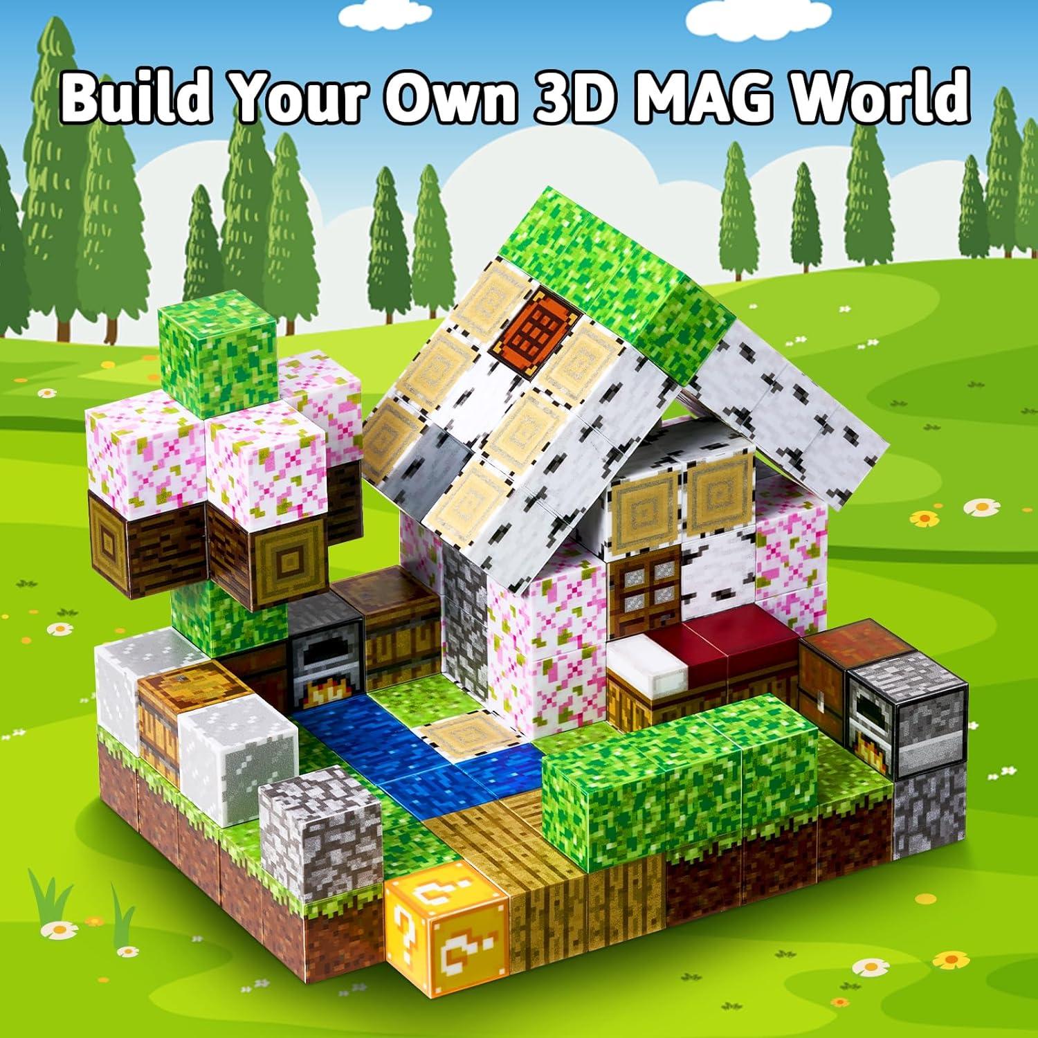 Bloques Magnéticos 114PCS AOYOHOMOA Juguetes Educativos 3-8 Años