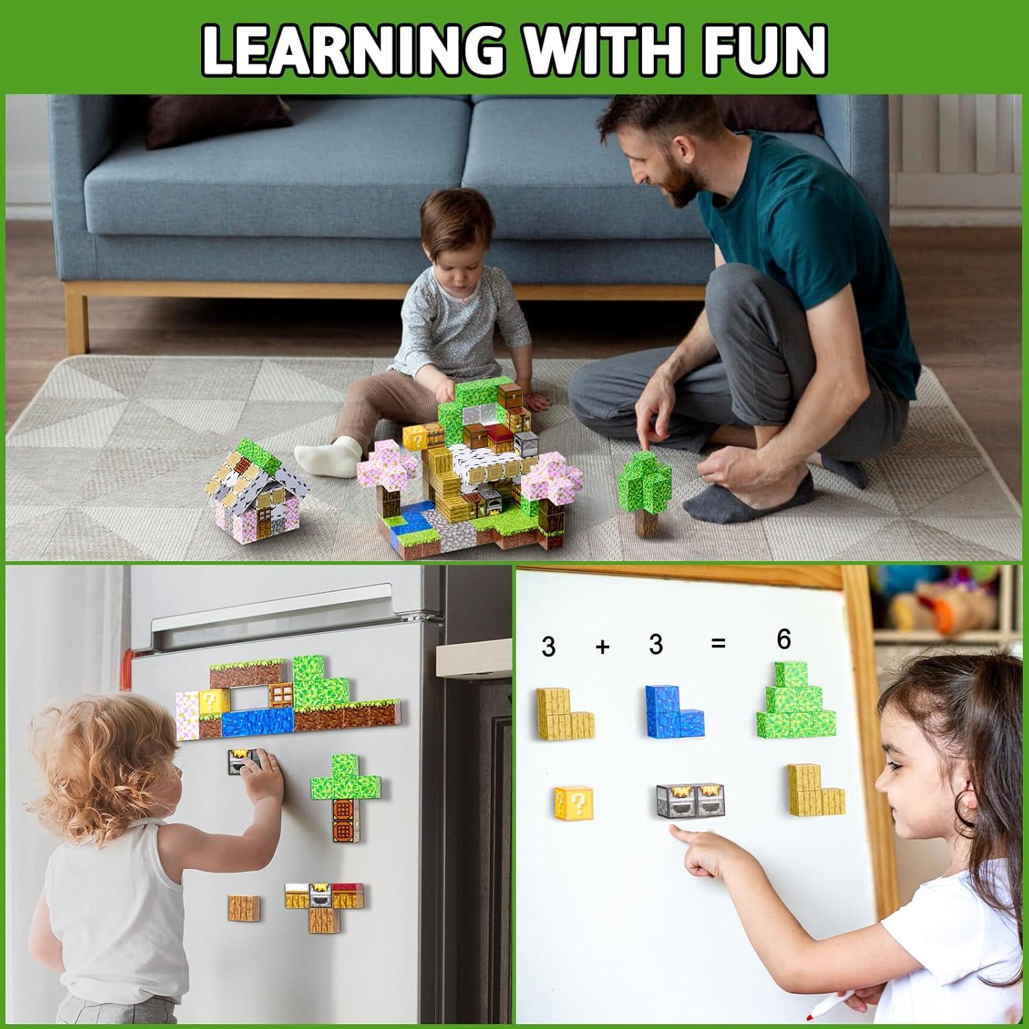 Bloques Magnéticos 114PCS AOYOHOMOA Juguetes Educativos 3-8 Años