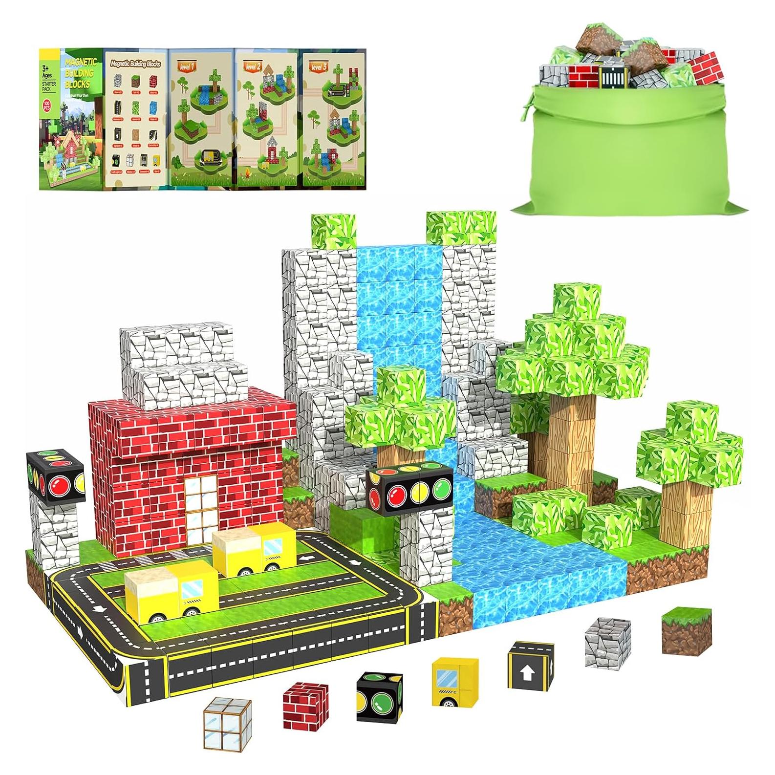 Bloques Magnéticos WSHIMIN 32 Piezas para Niños 4-8 Años