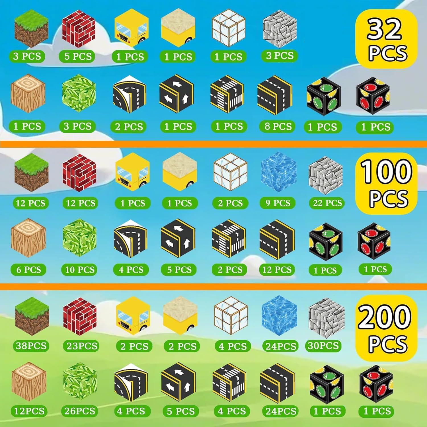 Bloques Magnéticos WSHIMIN 32 Piezas para Niños 4-8 Años