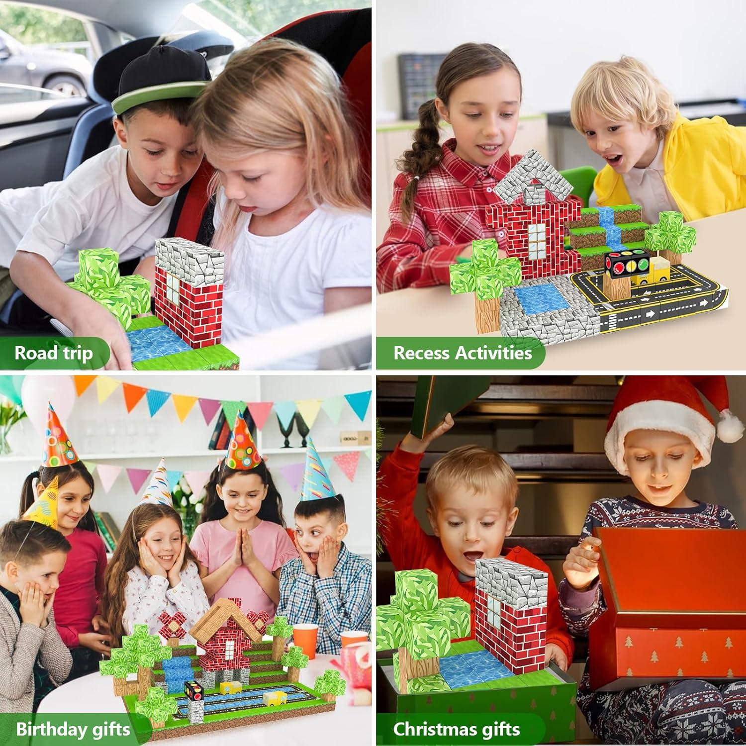 Bloques Magnéticos WSHIMIN 32 Piezas para Niños 4-8 Años