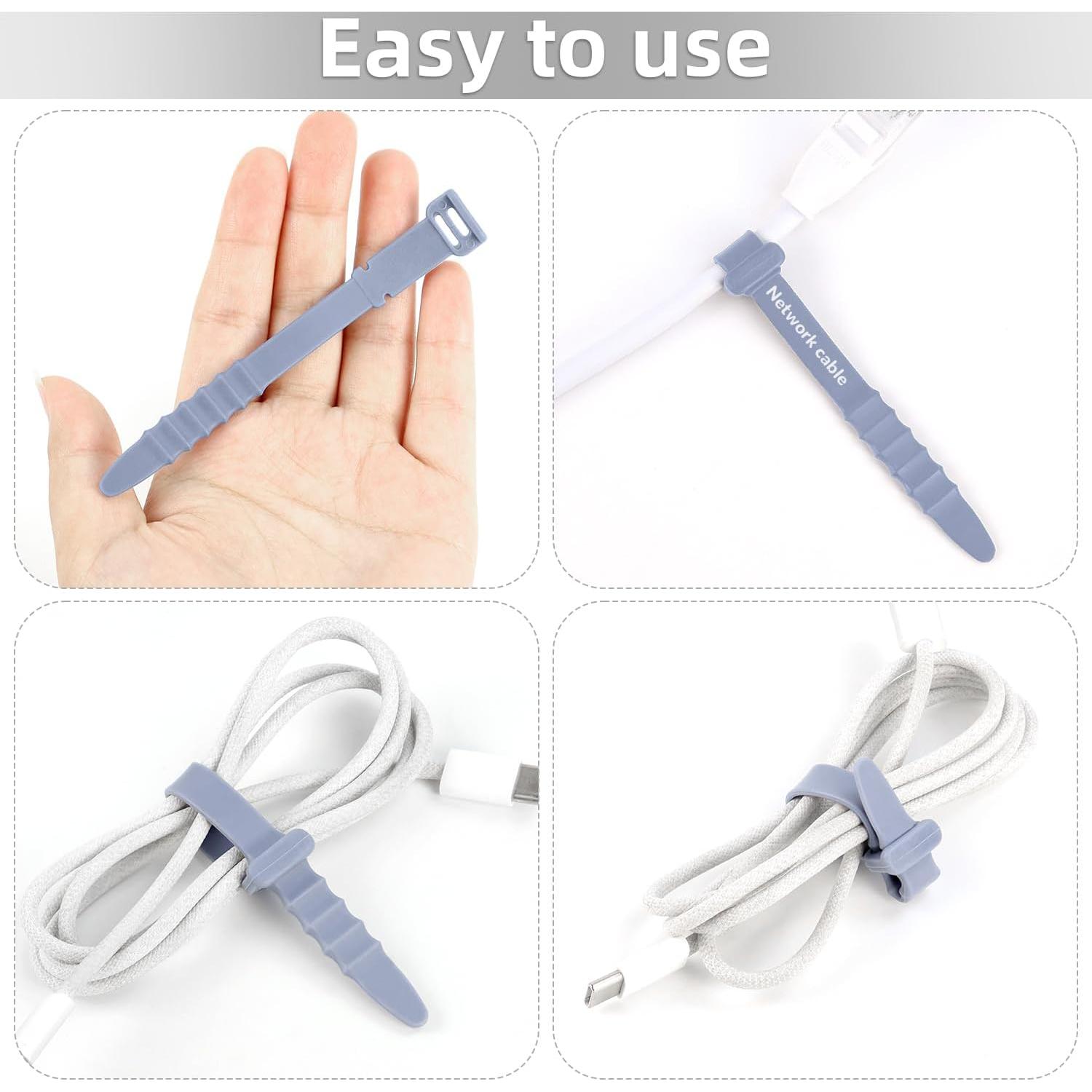 30 Bridas de Silicona Reutilizables 11.4 cm - Yuntop