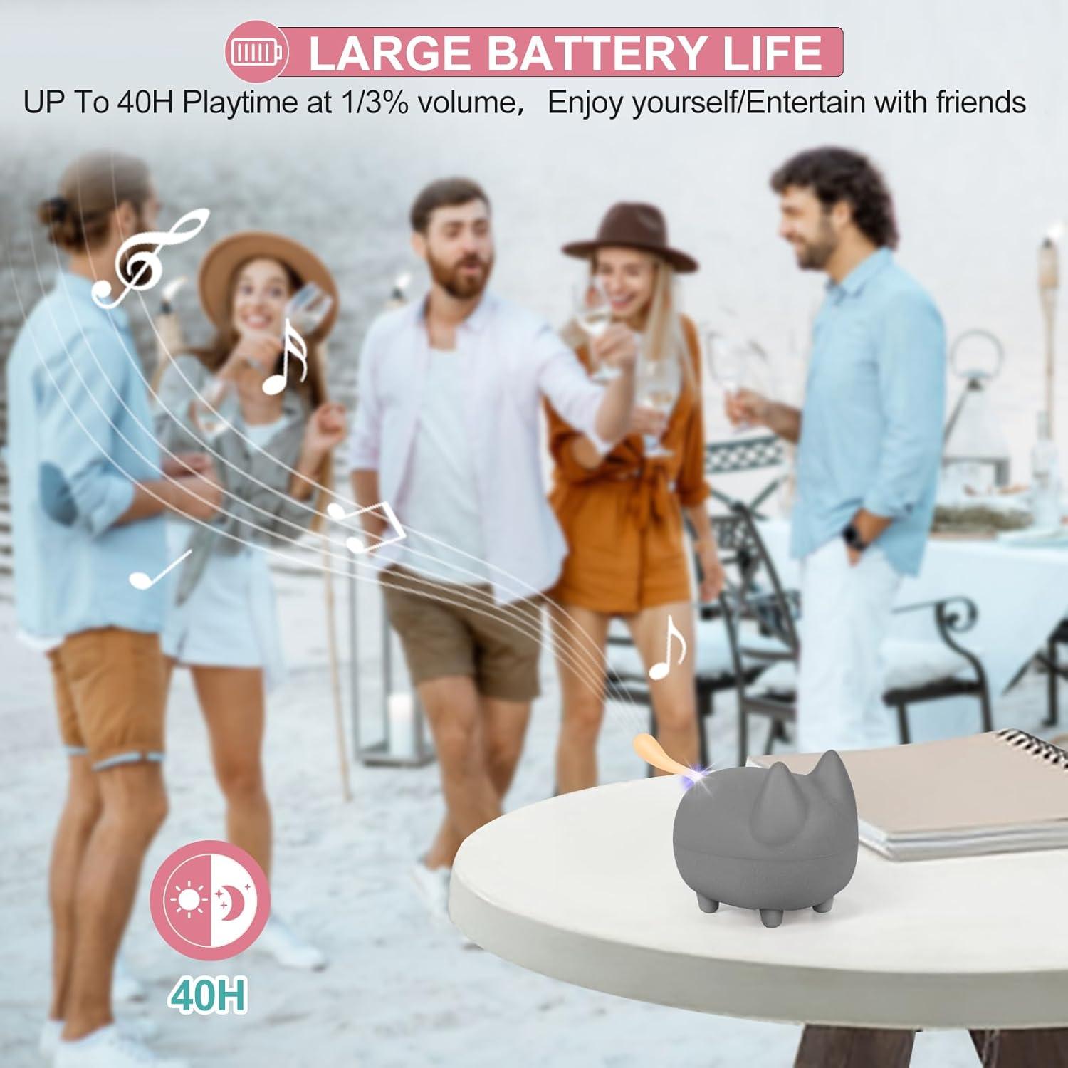Altavoz Bluetooth Portátil Svemei Kitty Gris - 40H Reproducción
