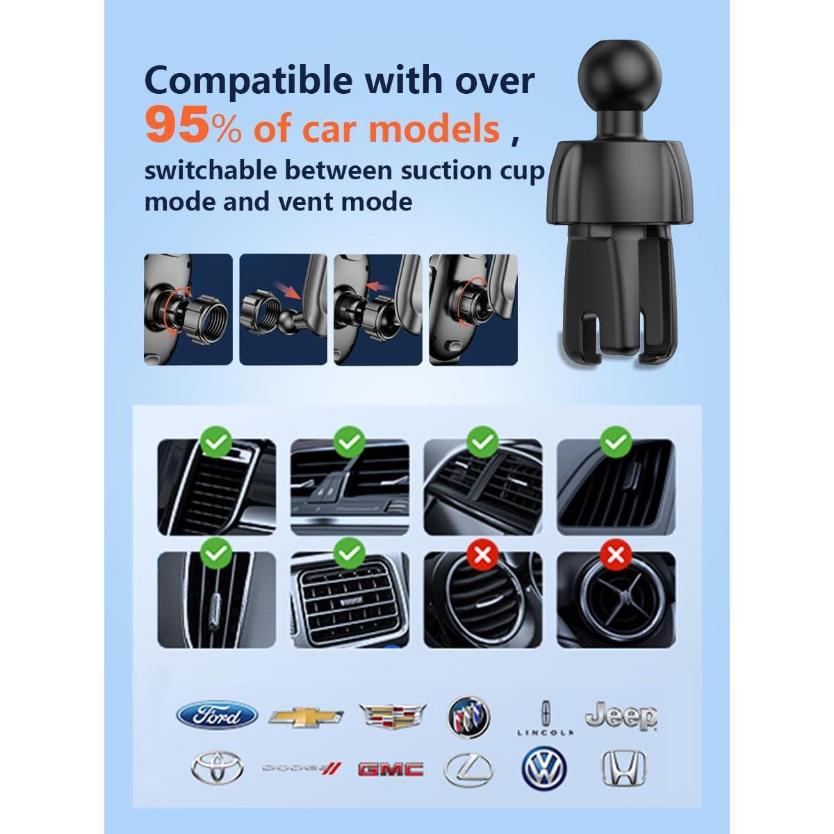 Soporte para Teléfono de Coche LYNLOO Ajustable 360°