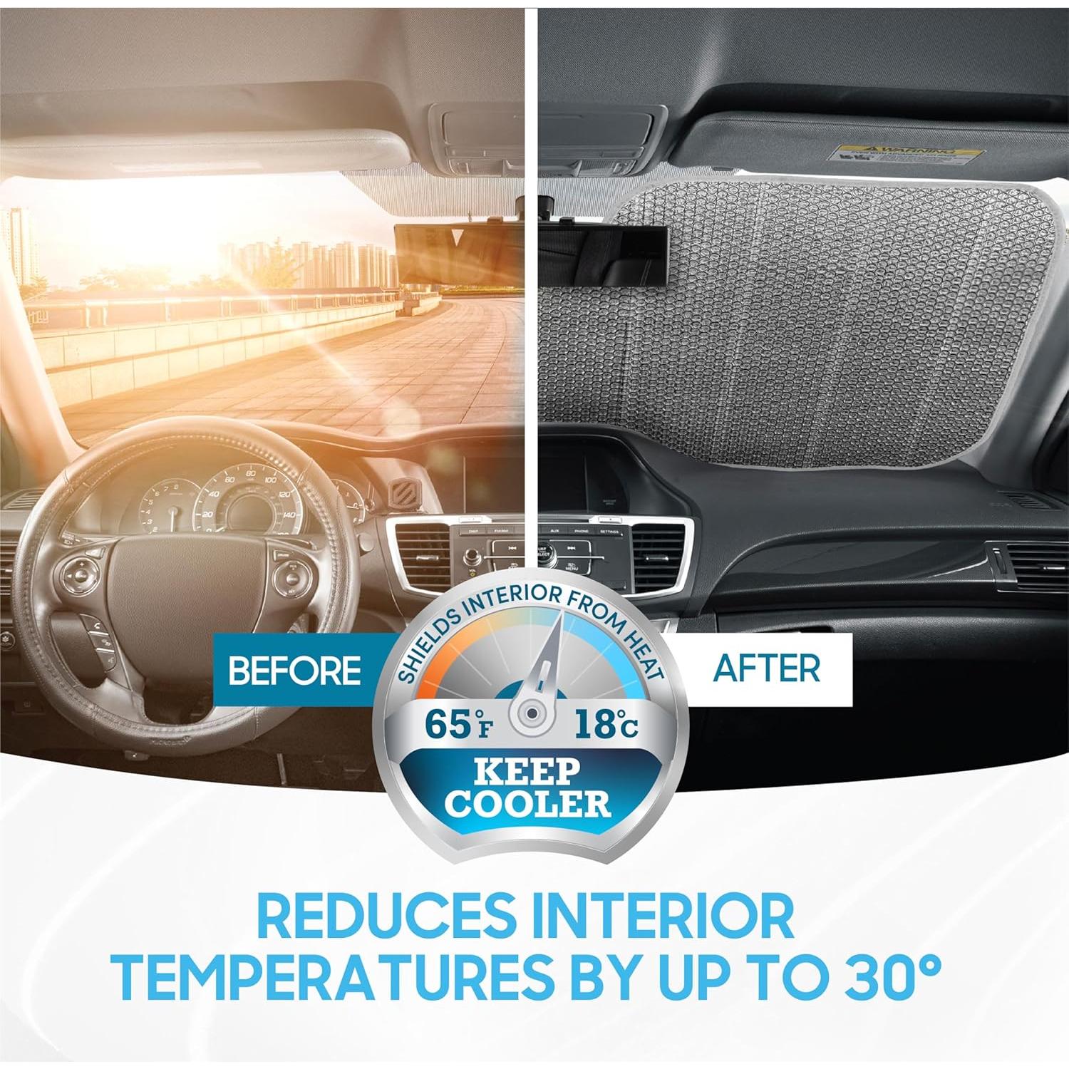 Sombra de Parabrisas Plegable BDK AS-2511 - 147x69 cm UV