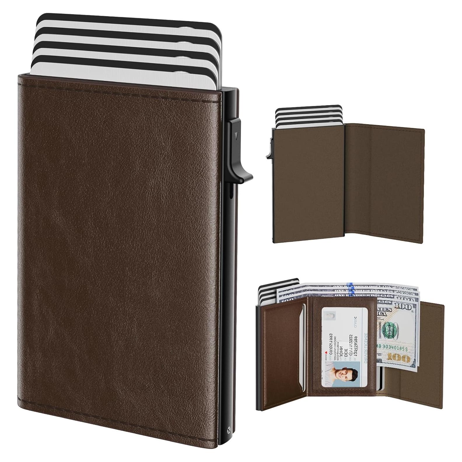 Cartera de Hombre Typecase Minimalista Cuero Genuino RFID