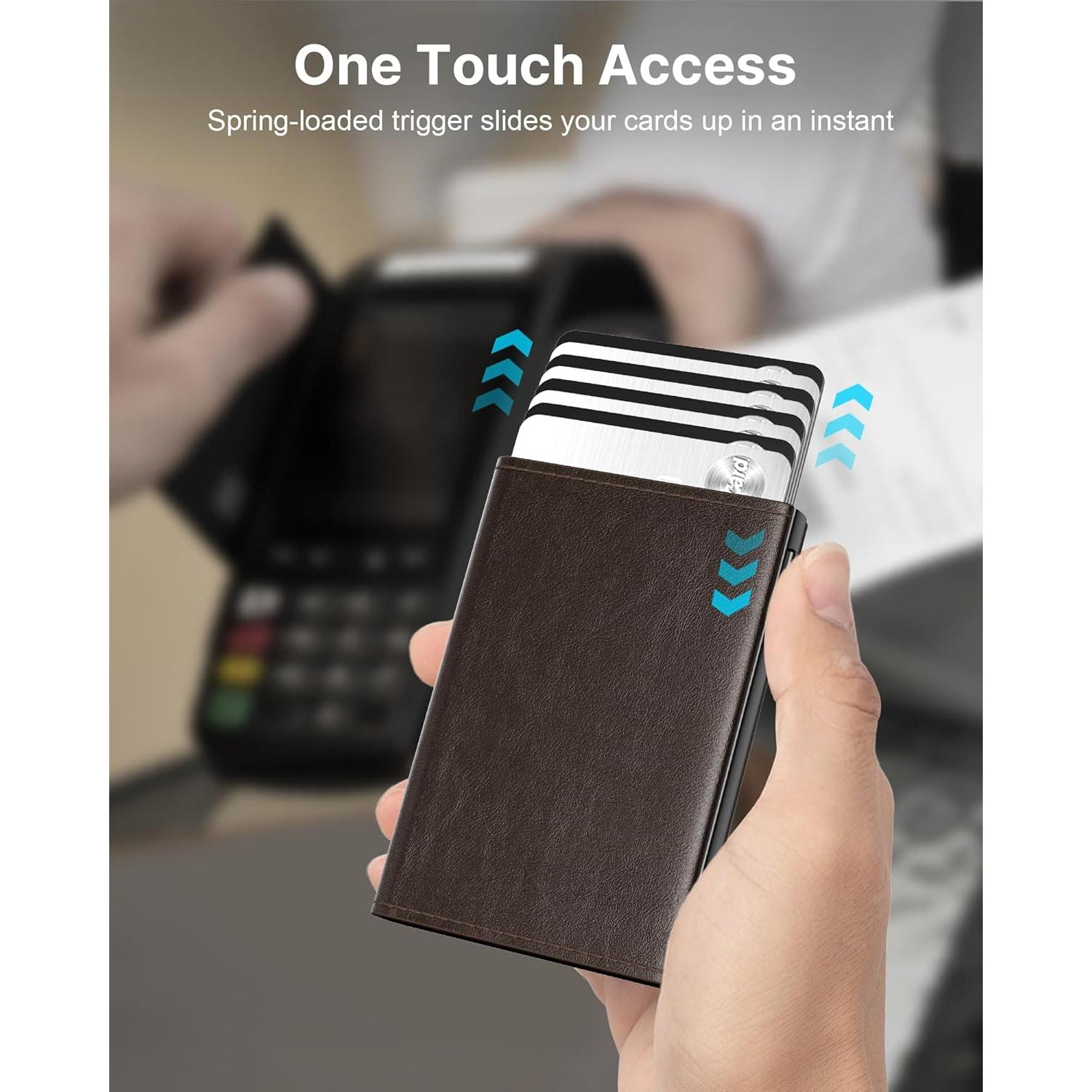 Cartera de Hombre Typecase Minimalista Cuero Genuino RFID