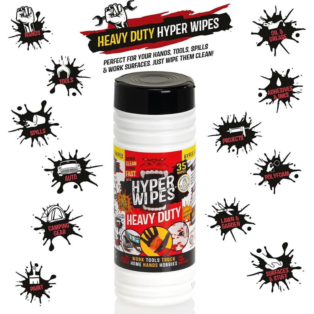 Toallitas de Limpieza Hiper KYNC, Paquete de 12 Toallitas 20x30cm