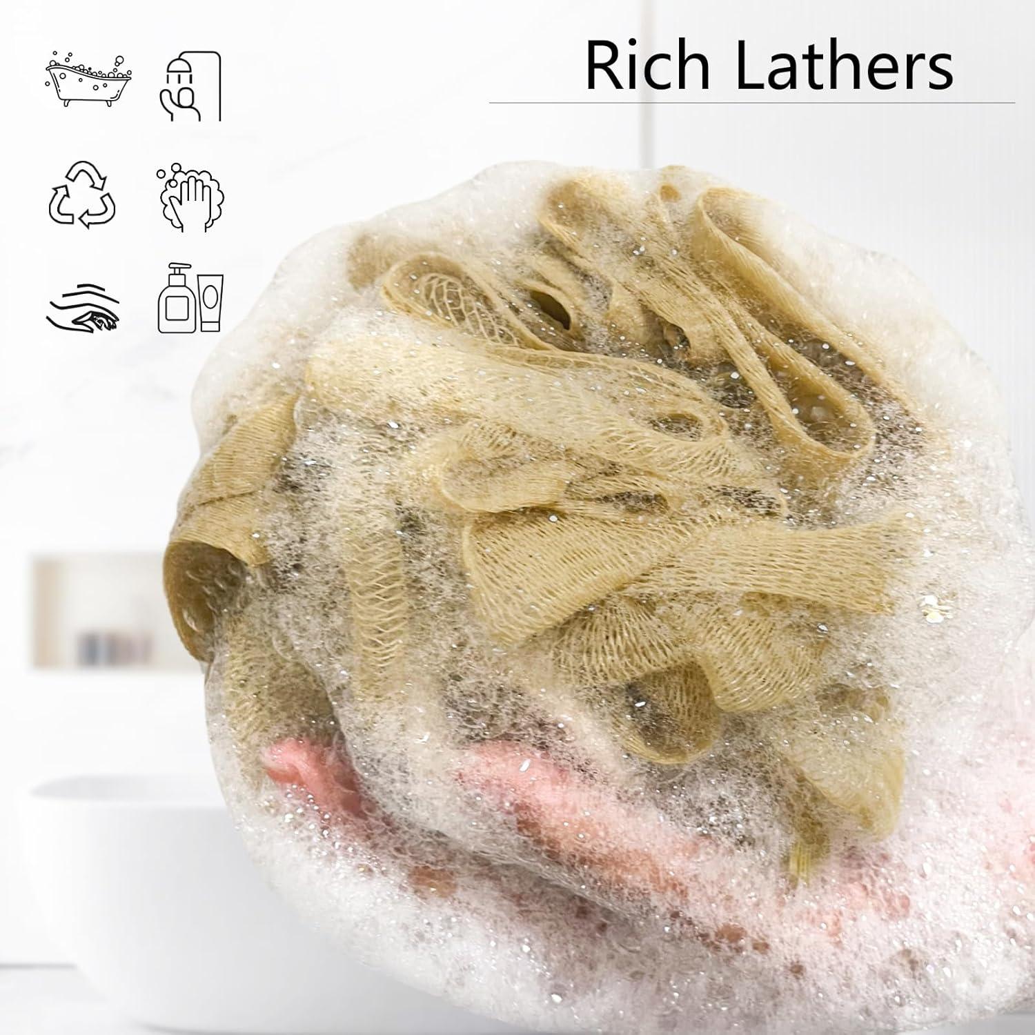 Esponja de Ducha Lufa Yoget 4 Pack 60g Exfoliante Colorido