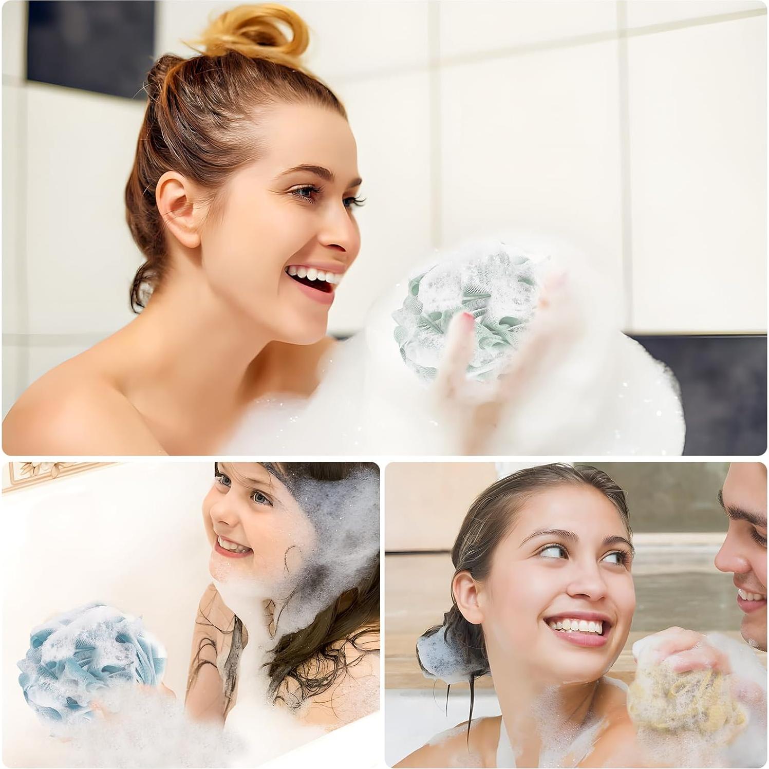 Esponja de Ducha Lufa Yoget 4 Pack 60g Exfoliante Colorido