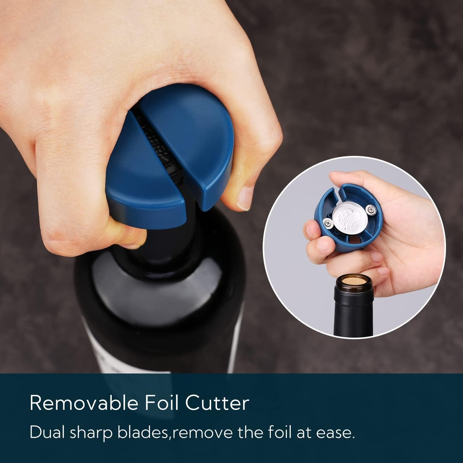 KITCHENDAO Abrebotellas 3 en 1 con Sacacorchos y Cortador