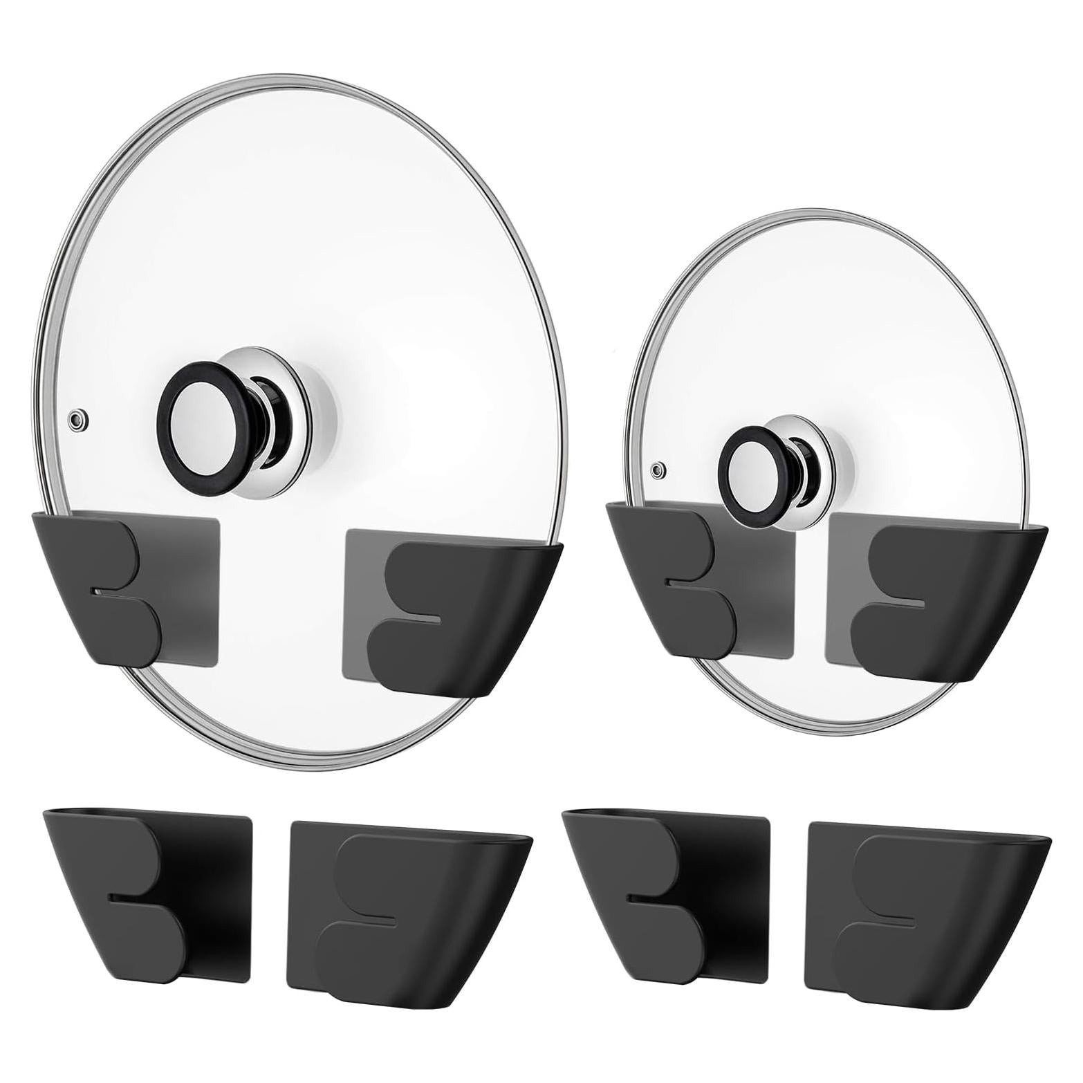 Organizador de Tapas de Ollas Ajustable Niceyos - 4 Piezas Negro