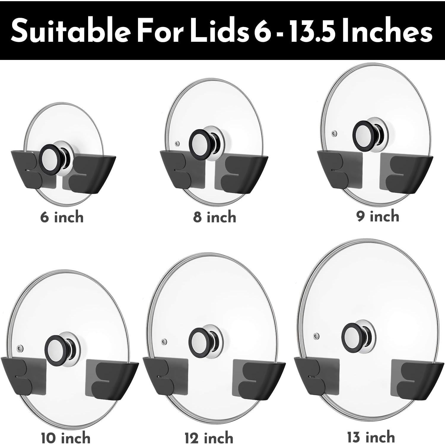 Organizador de Tapas de Ollas Ajustable Niceyos - 4 Piezas Negro