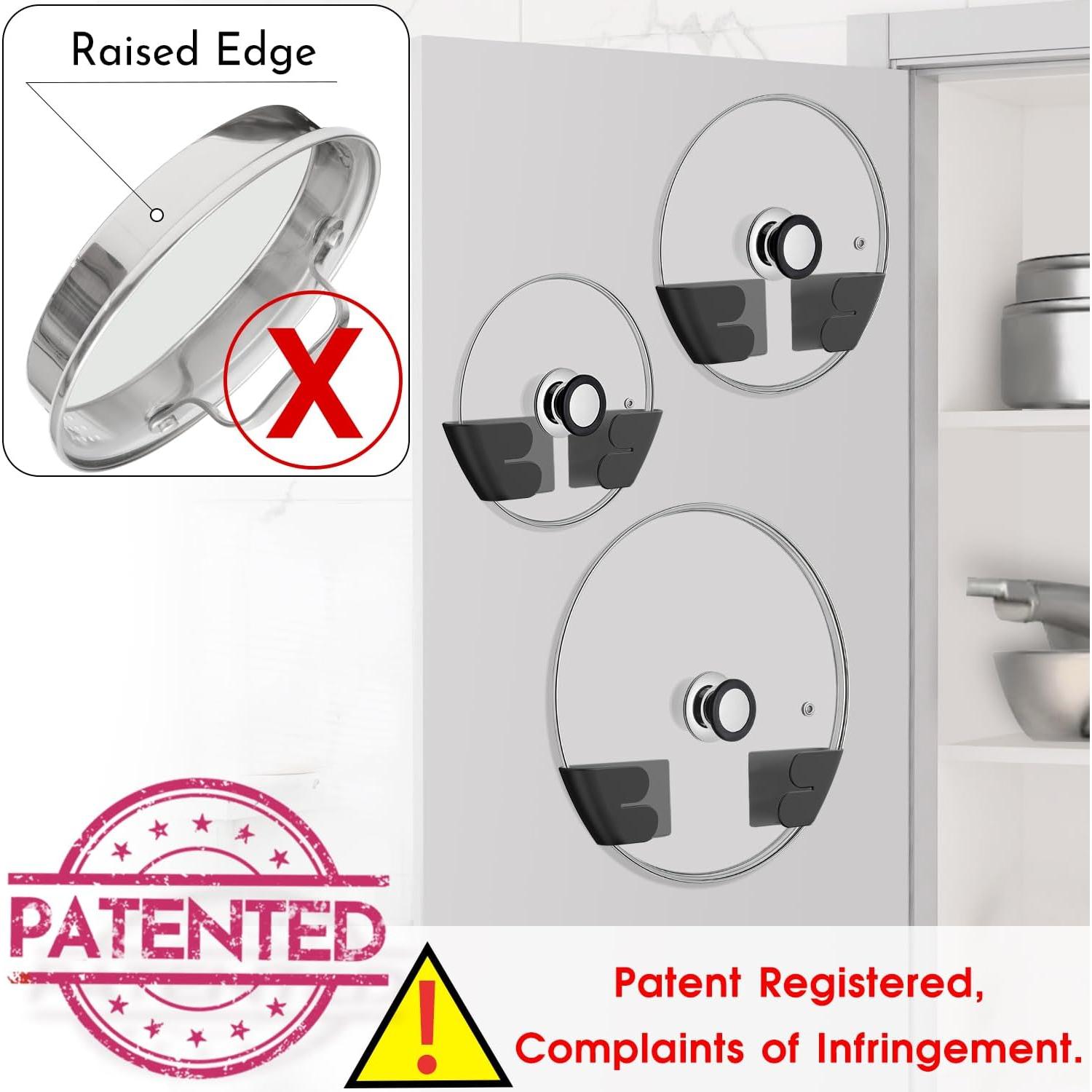 Organizador de Tapas de Ollas Ajustable Niceyos - 4 Piezas Negro