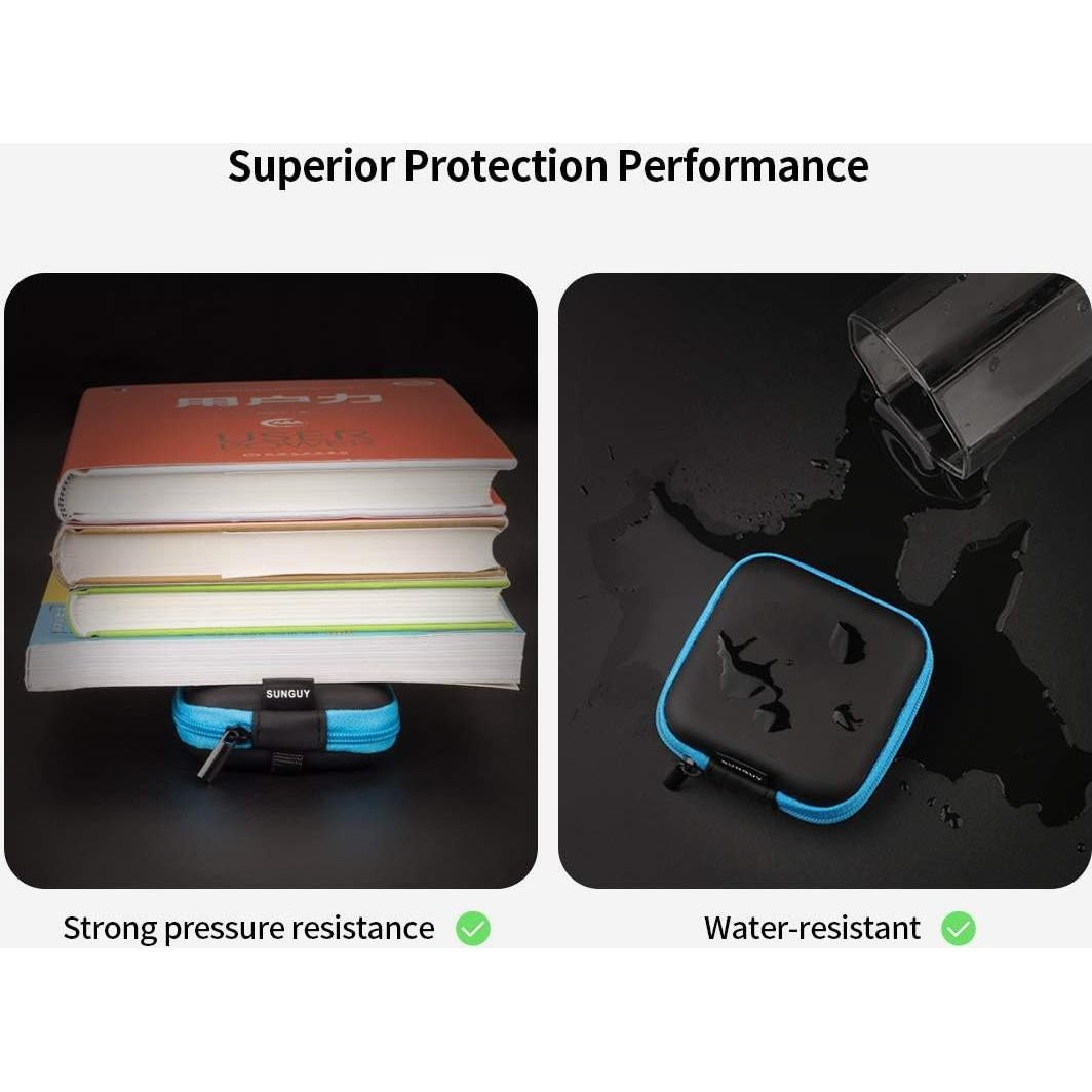 Funda para Auriculares SUNGUY 5-Pack EVA Portátil con Mosquetones