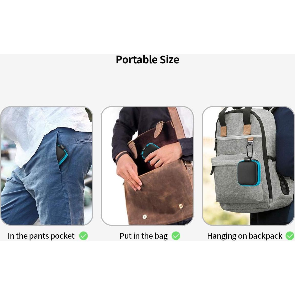 Funda para Auriculares SUNGUY 5-Pack EVA Portátil con Mosquetones