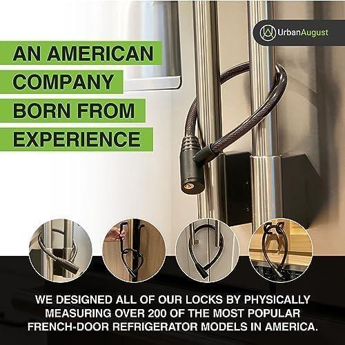 Candado de Refrigerador Urban August - Seguridad para Niños, Negro