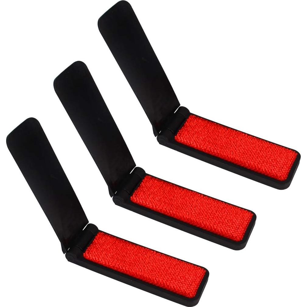 6 Mini Cepillos de Pelusa Plegables Baitaihem para Viaje Negro