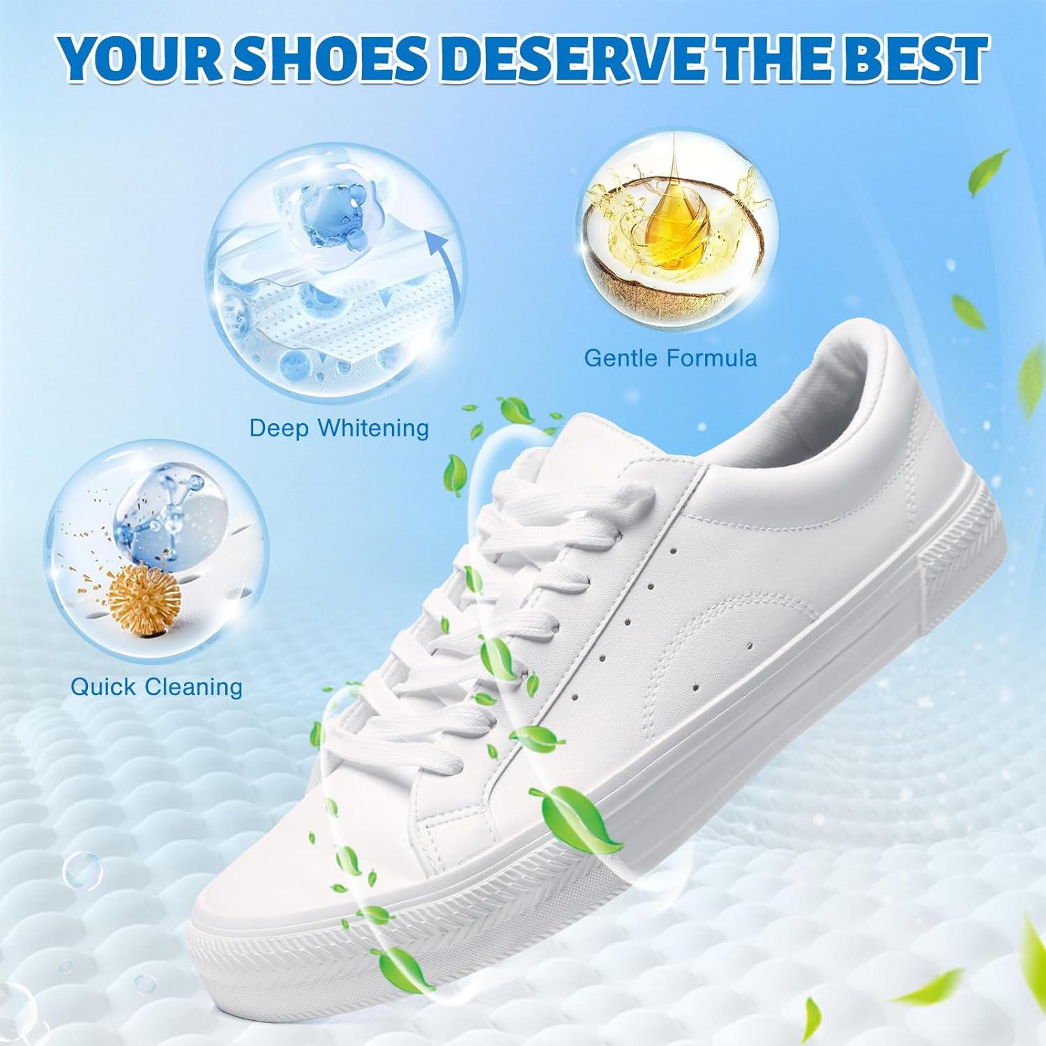 Limpiador de Zapatos Jevvu 200ml - Espuma para Zapatillas Blancas