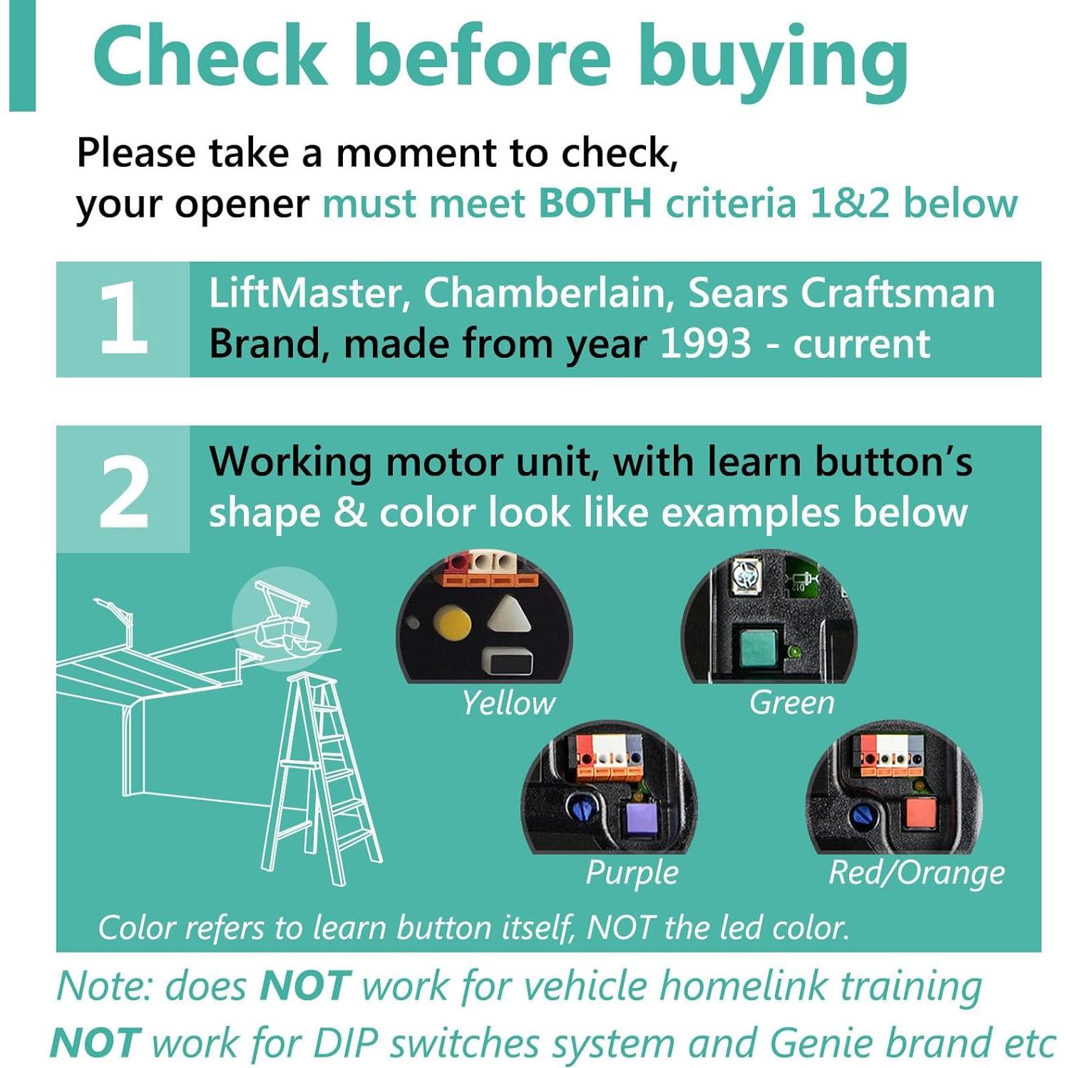 Control Remoto LiftMaster 890MAX para Puerta de Garaje