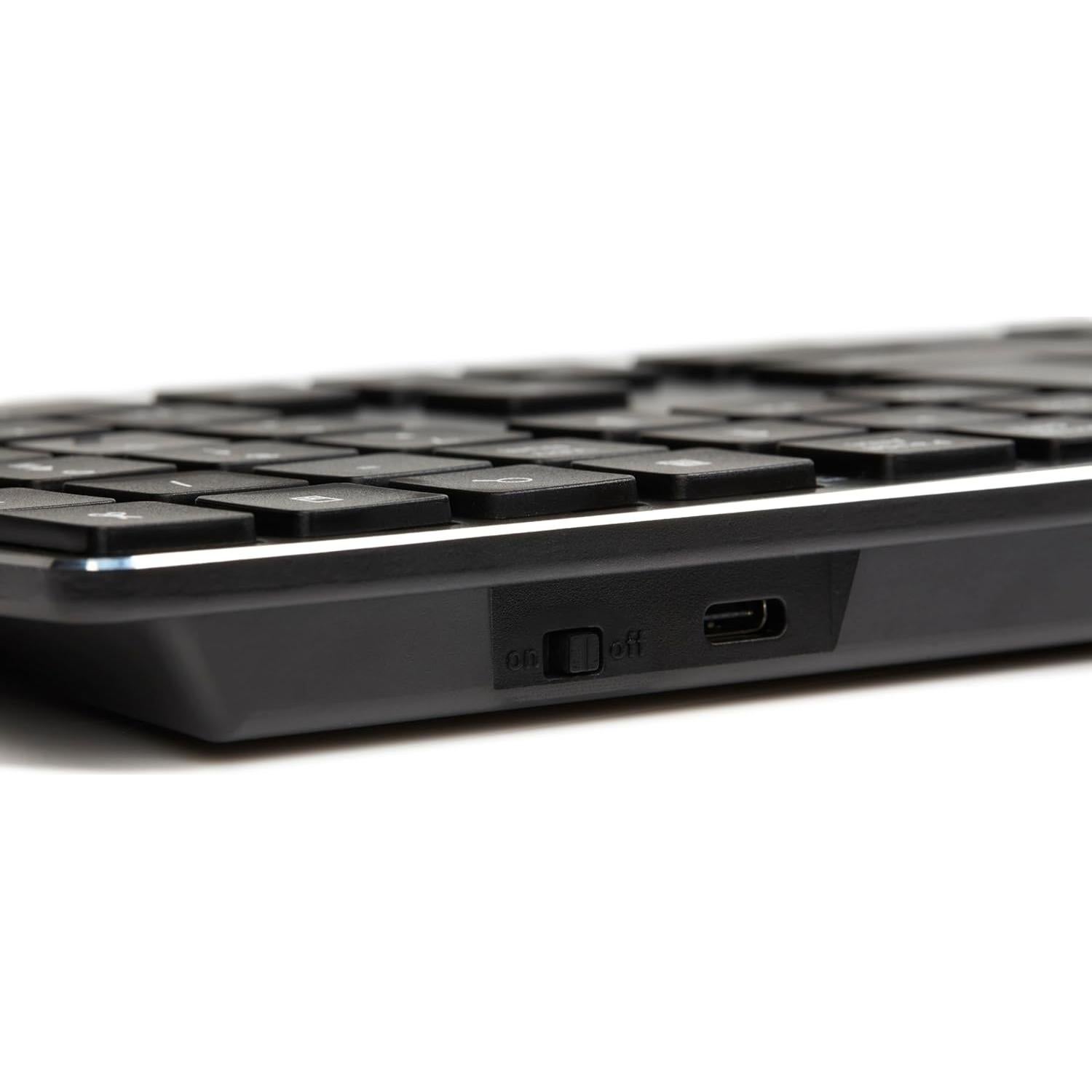 Combo Teclado y Ratón Inalámbrico Amazon Basics Recargable Negro