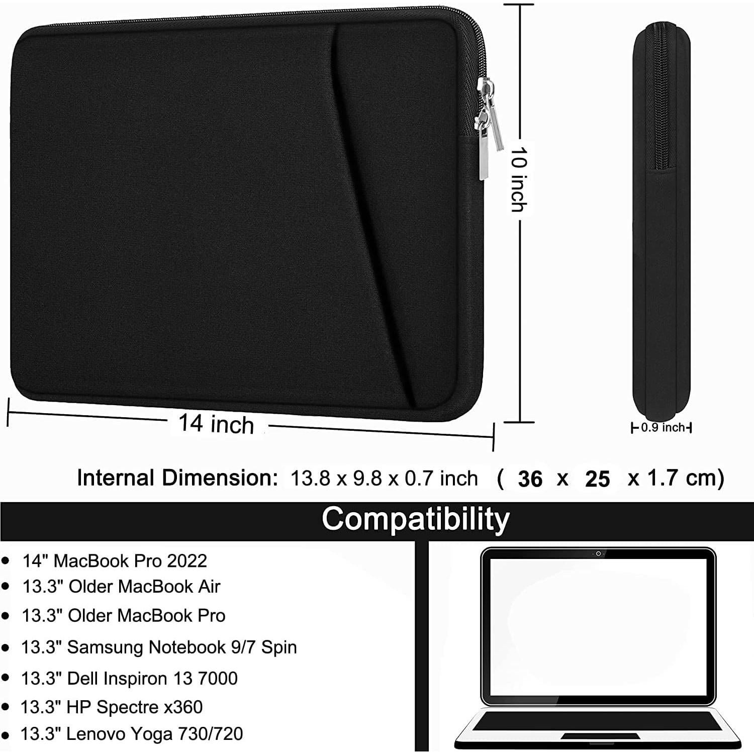 Funda para Laptop Askuko 13-14" Negra, Protección Acolchada