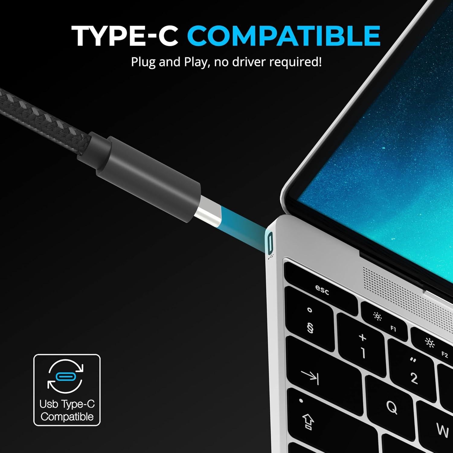 Hub USB-C 7 Puertos SABRENT HB-3A4C 5Gbps 48W Aluminio