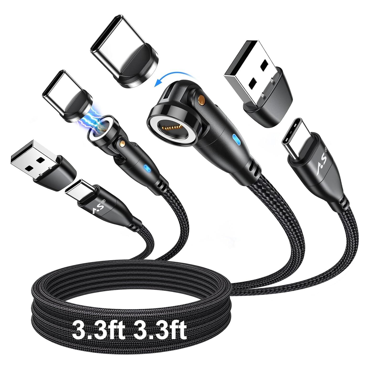 Cable de Carga Magnético USB C A.S Gen3 60W 1m x 1m - 2 Piezas