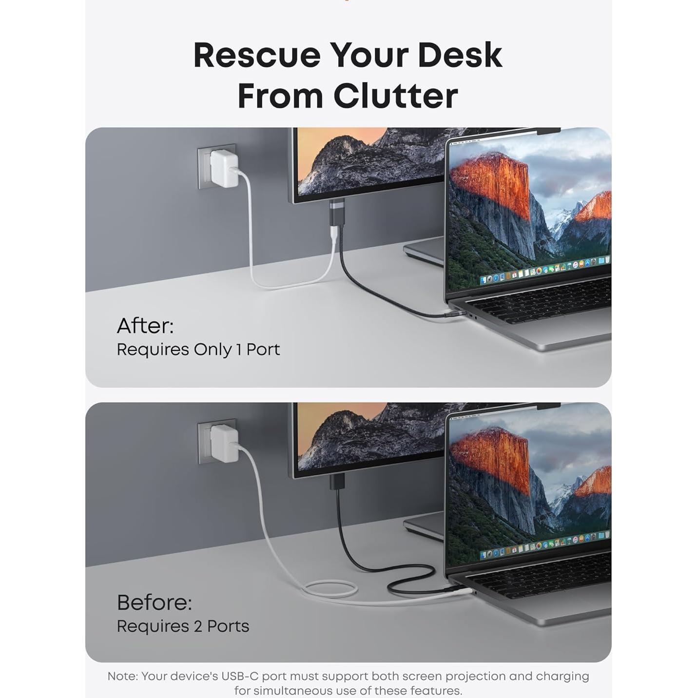 Adaptador USB-C a HDMI Anker Nano 0.91m 4K 140W Carga Rápida