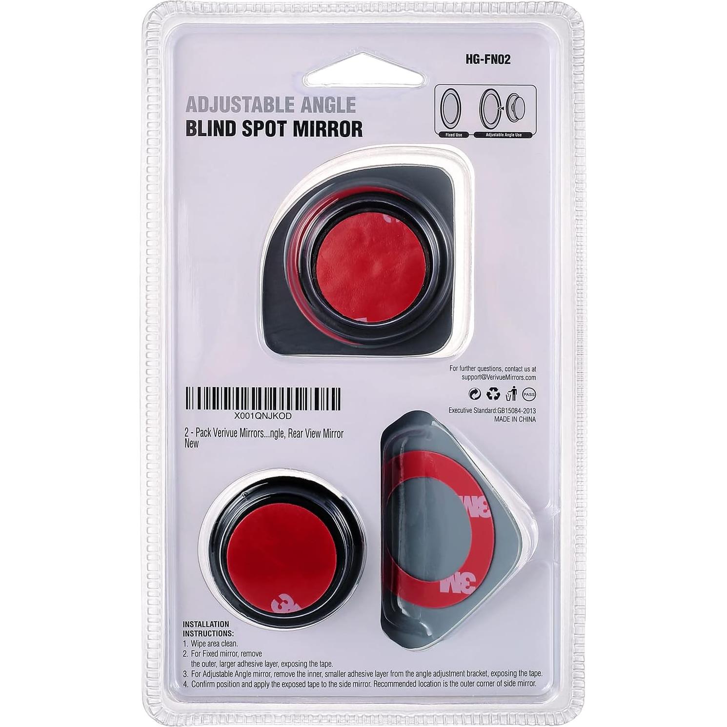 Espejos de Punto Ciego Verivue 6.35 cm Convexos HD 2-Pack